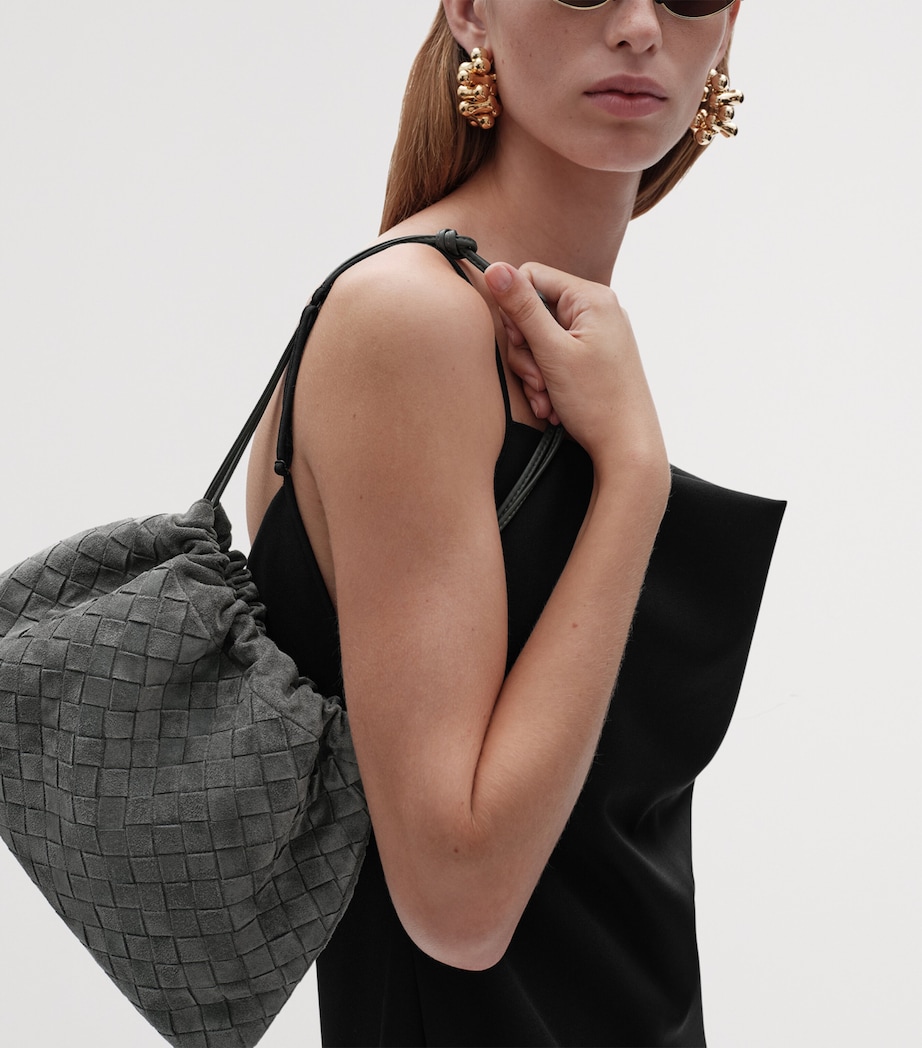 Bottega Veneta Suede Intrecciato Pouch Image 2