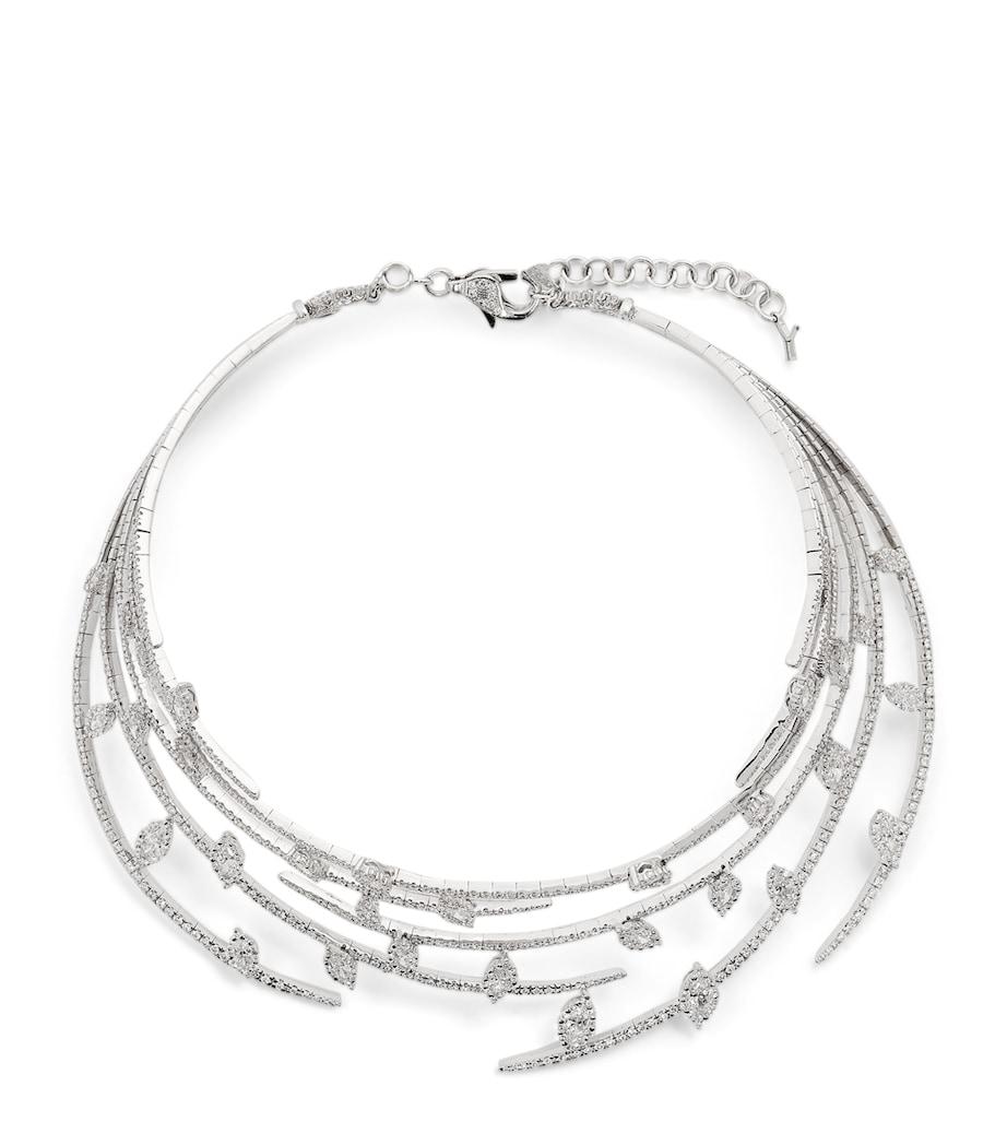 White Gold and Diamond Y-Couture Choker WHITE GOLD Image 1