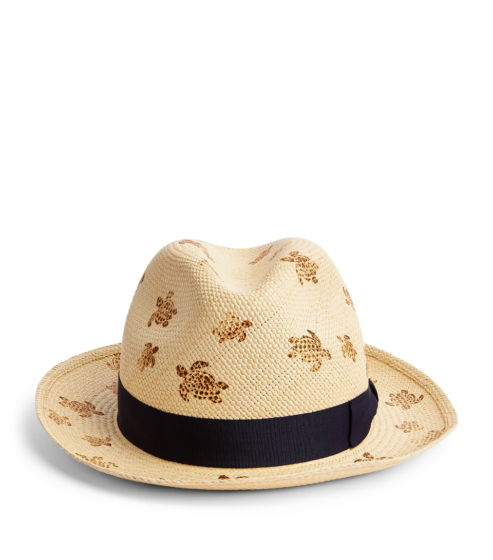 x Borsalino Turtle Print Straw Hat