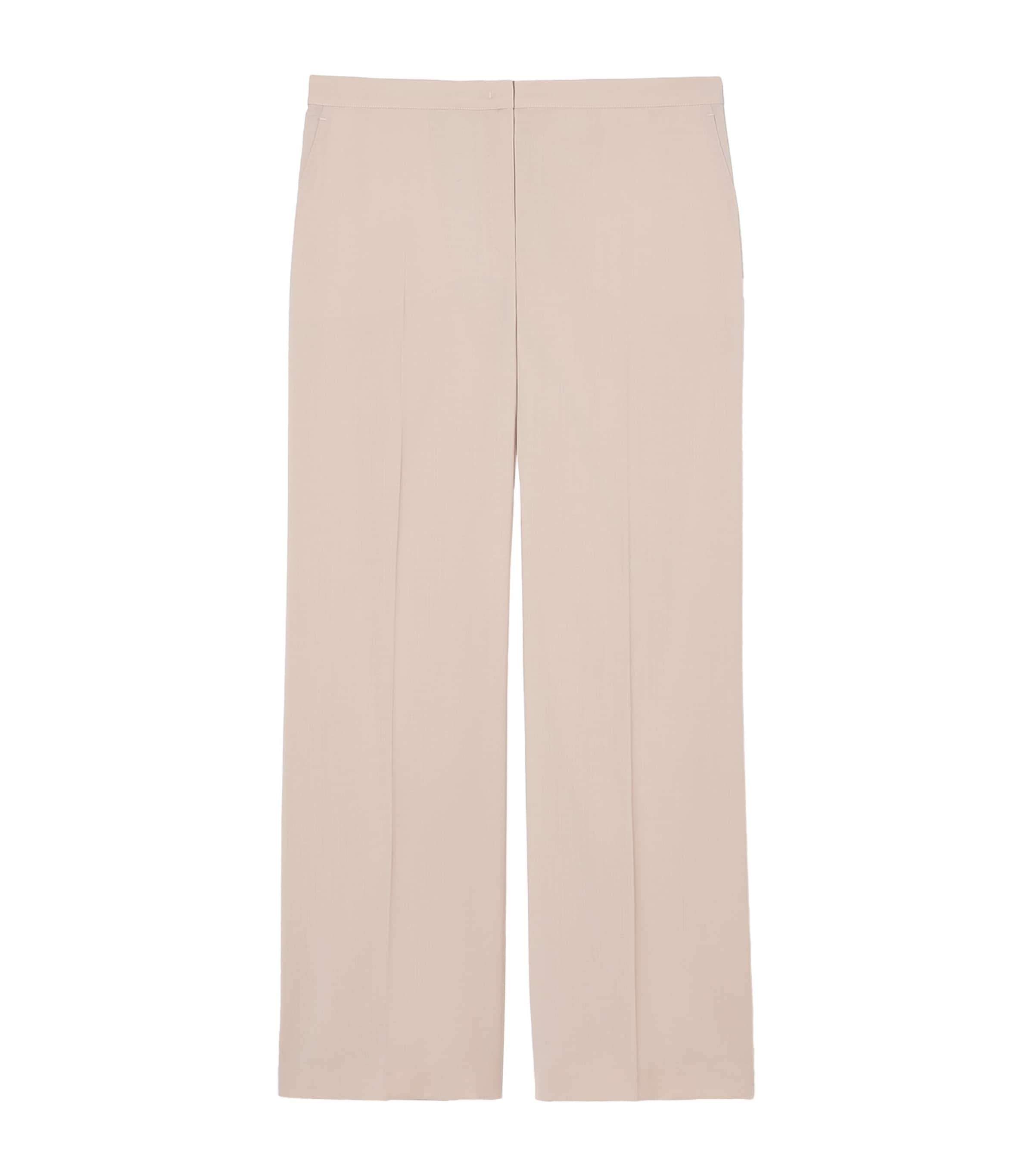 Marina Rinaldi Virgin Wool Estri Tailored Trousers In Pink