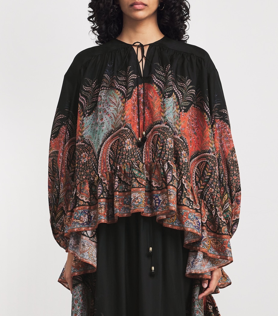 Silk Rhiannon Blouse BLKP BLACK PAISLEY Image 3