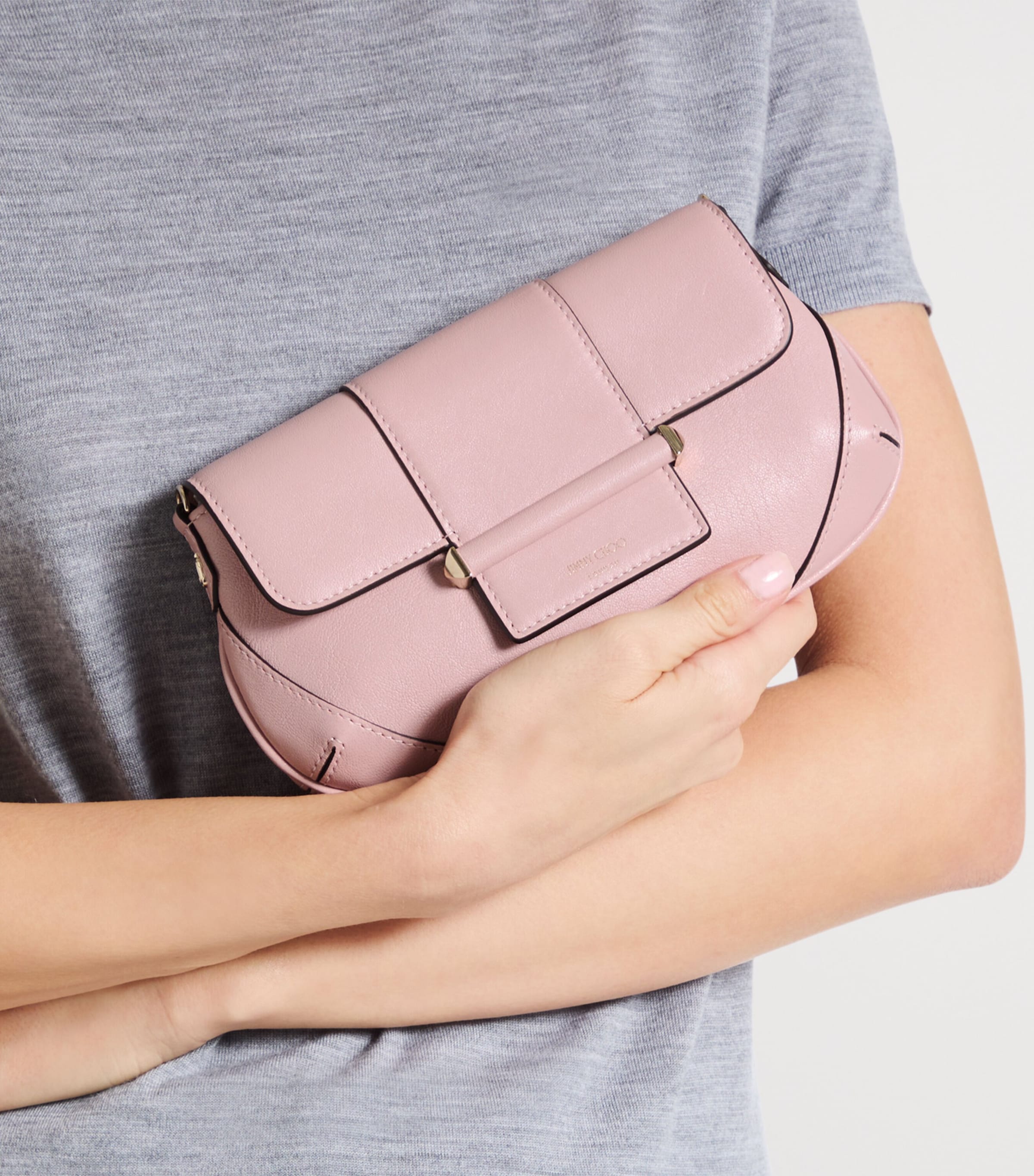 Jimmy Choo Pink Bar Mini Chain Wallet | Harrods US
