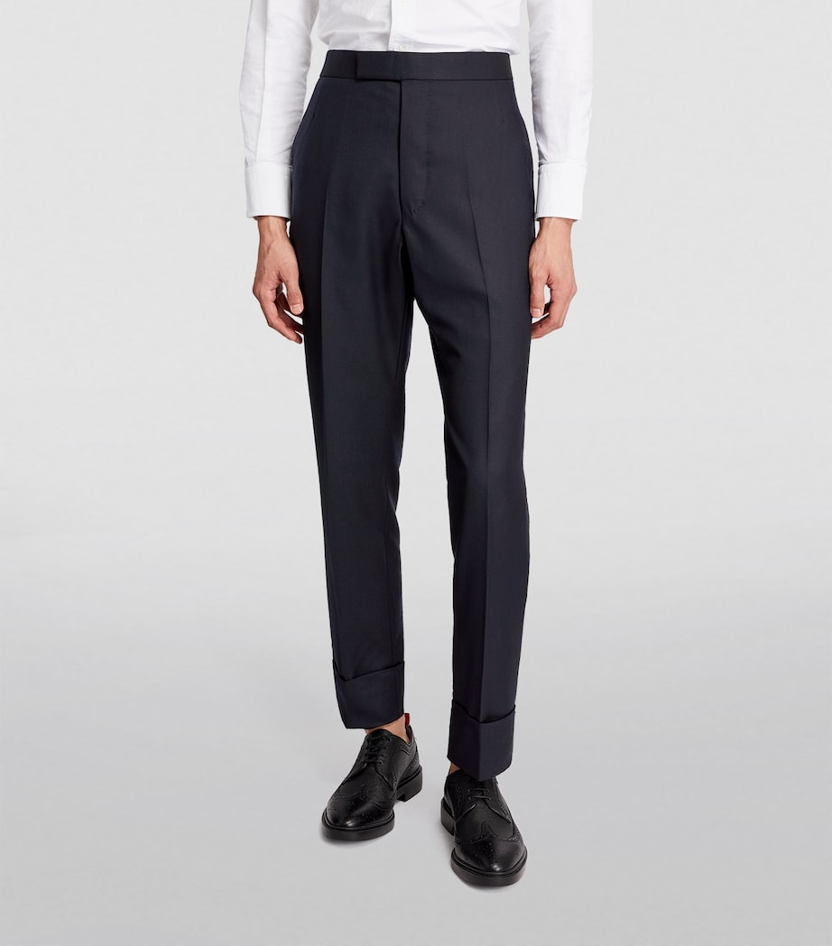Wool Tailored Trousers NAVY Image 3