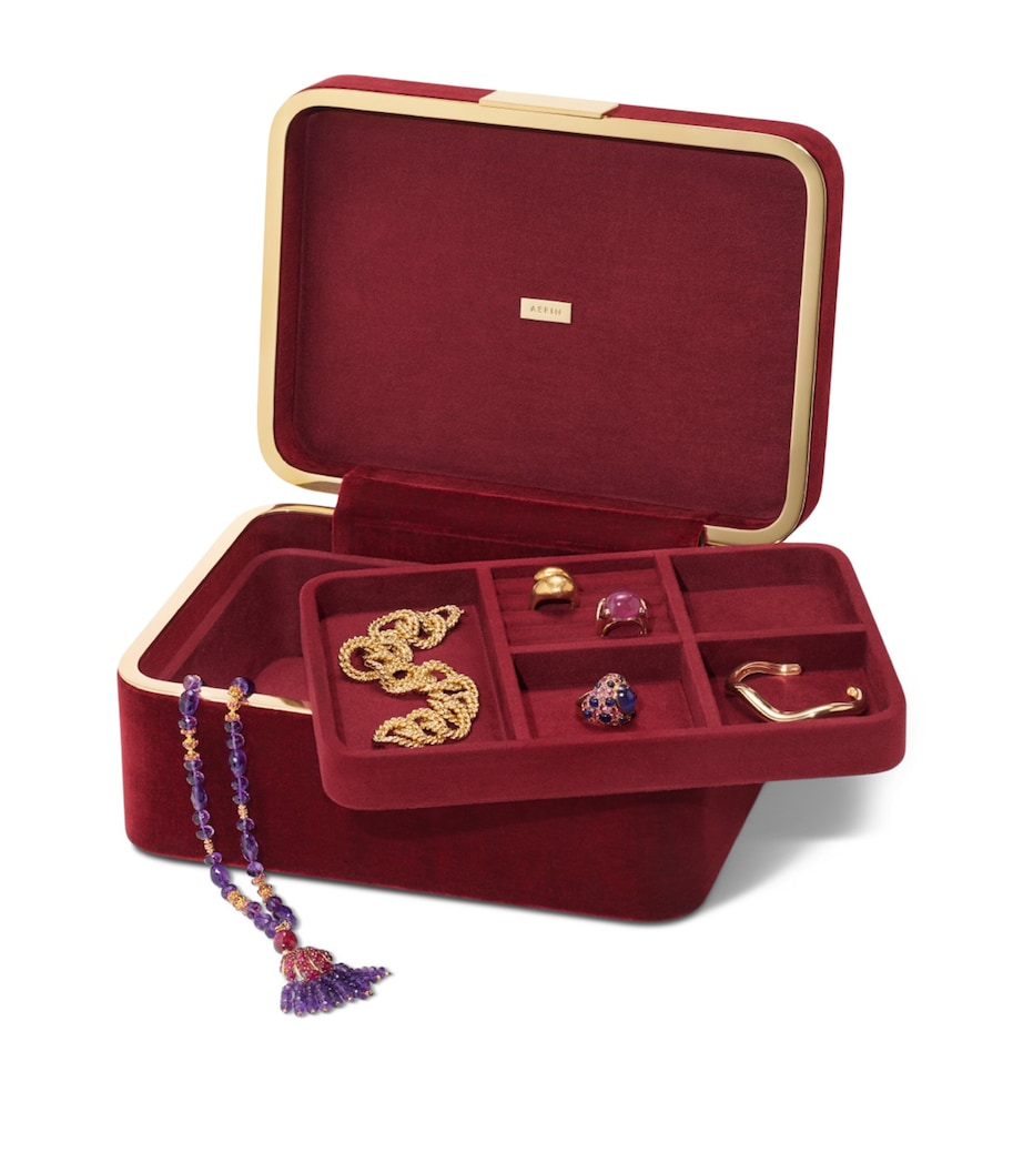 Velvet Beauvais Jewellery Box CINNABAR Image 2