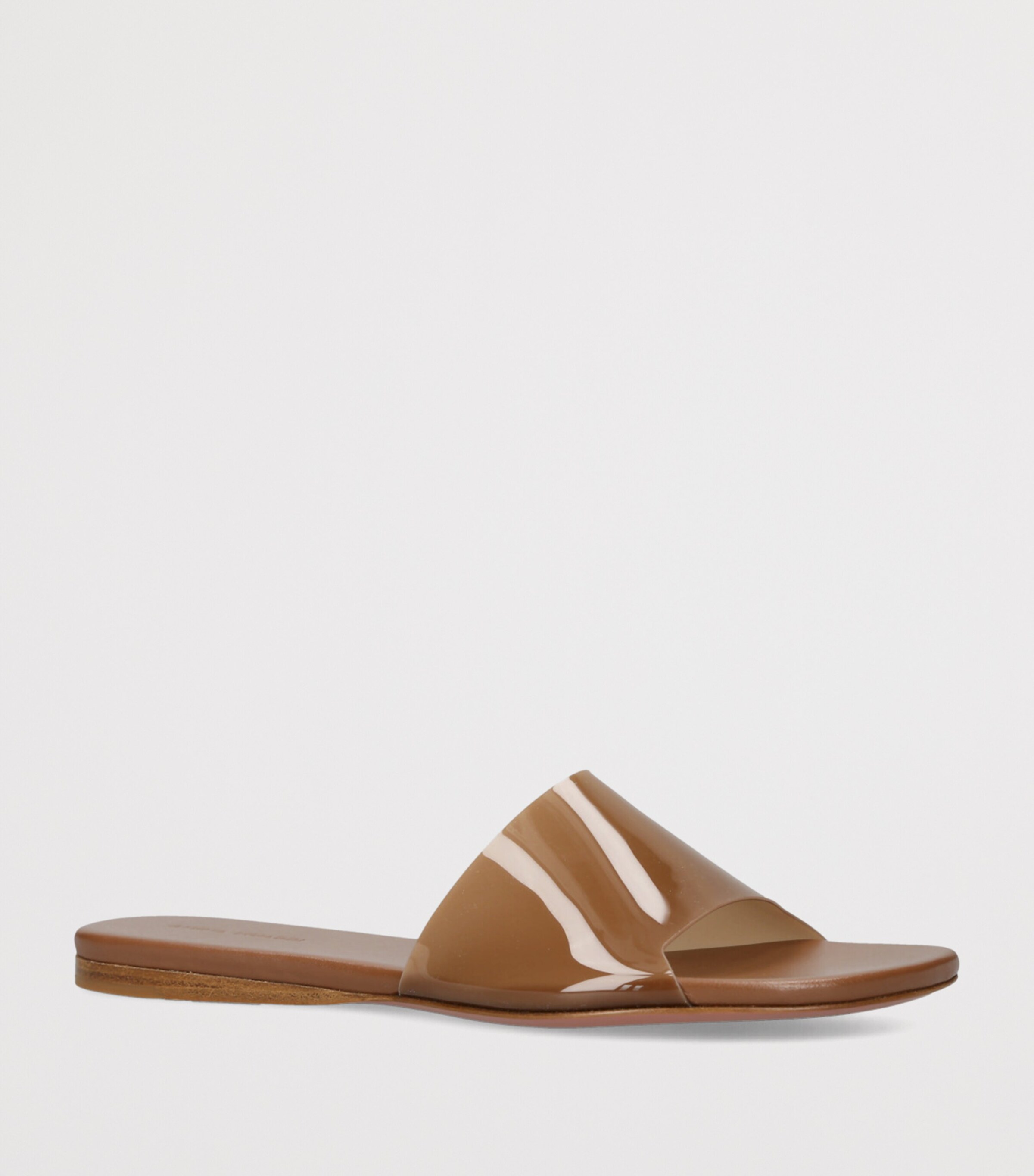 Amina Muaddi Bianca Glass Sandals Mid Brown Image 3