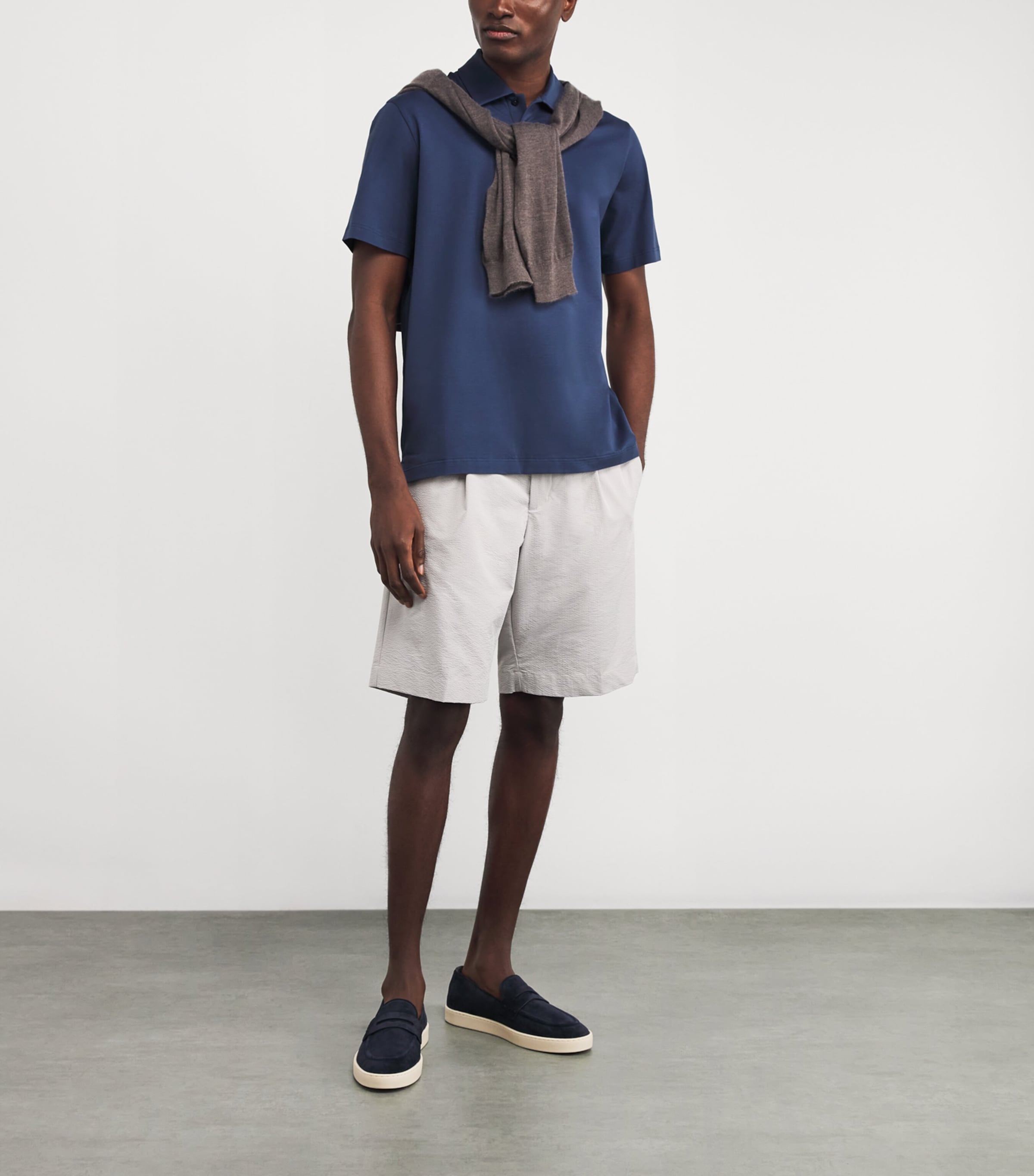 Stretch-Cotton Jersey Polo Shirt BLU BALENA 9119 Image 2