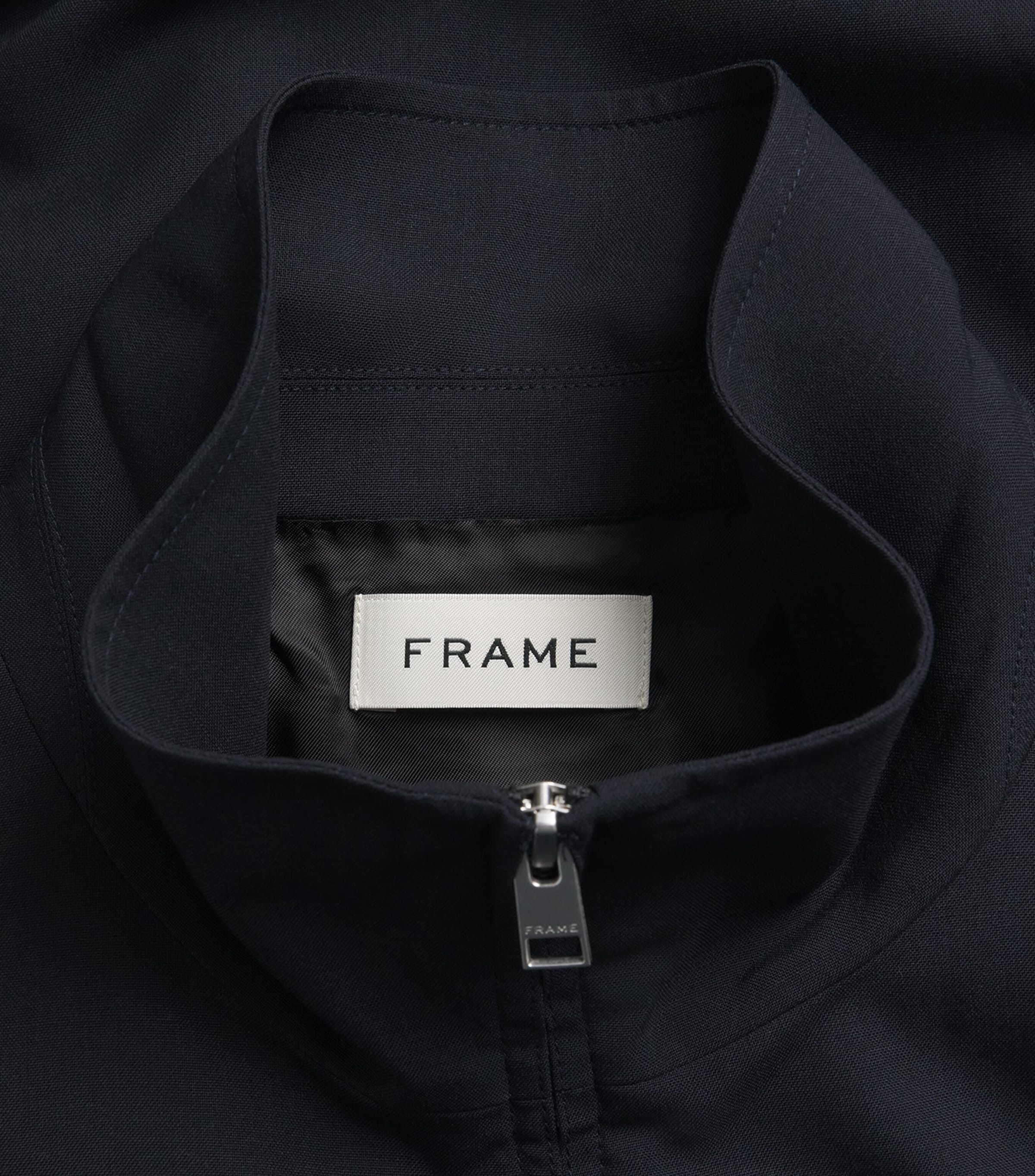 Wool Zip-Up Jacket DK NAVY Image 6