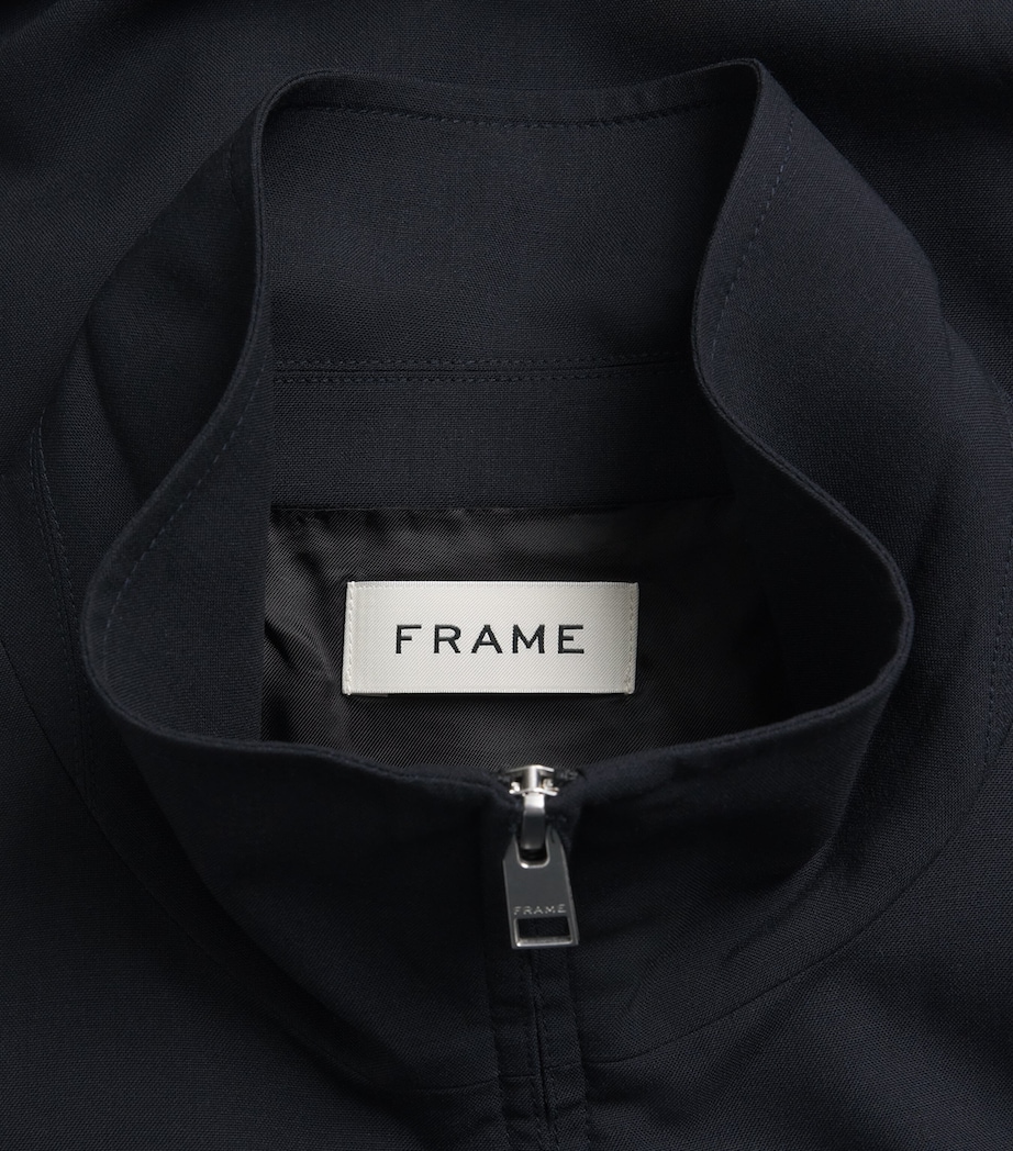 Wool Zip-Up Jacket DK NAVY Image 6