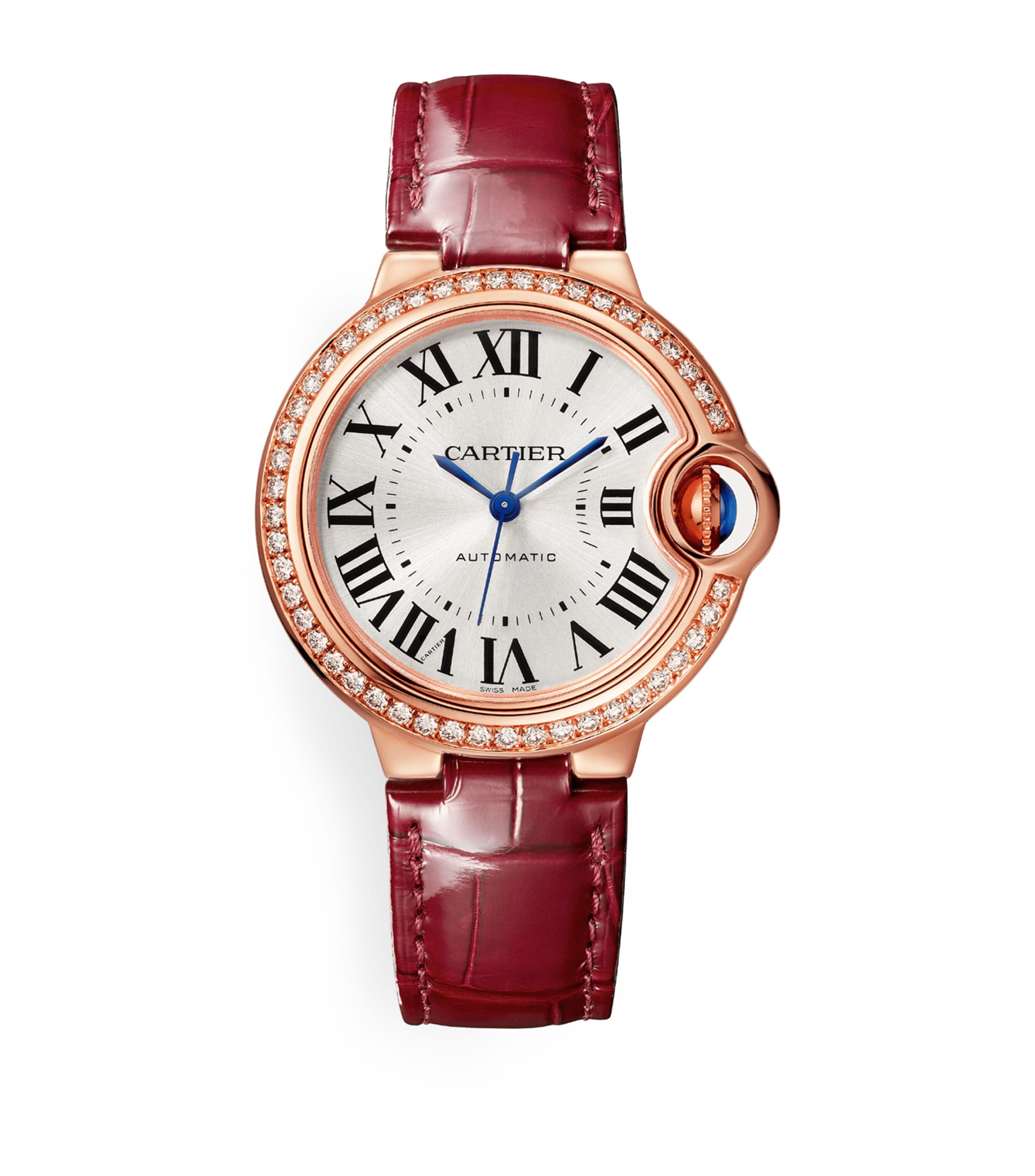 Rose Gold and Diamond Ballon Bleu de Cartier Watch 33mm GREY Image 1