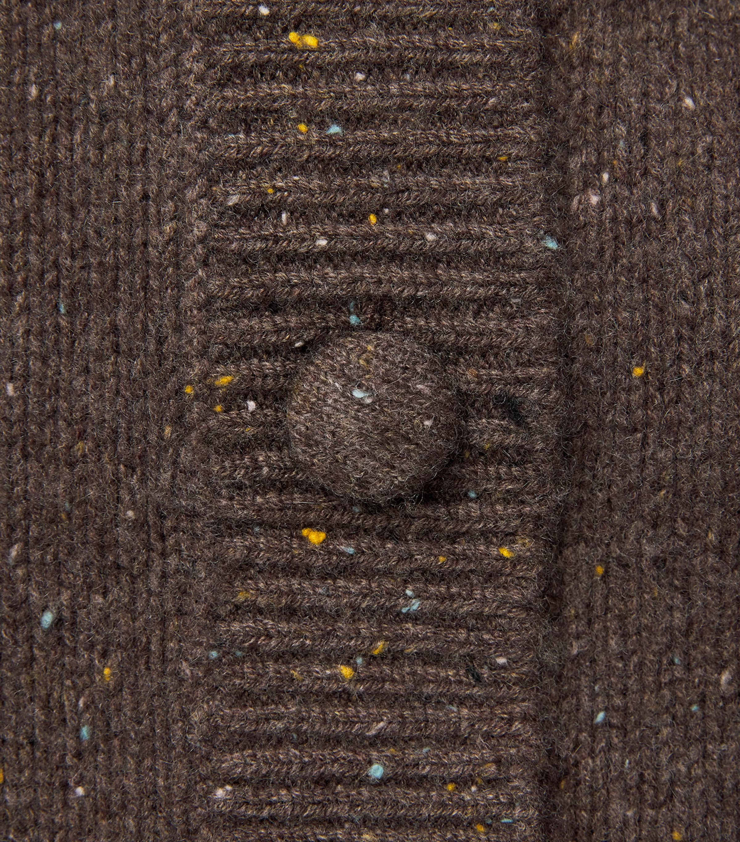 FRAME Womens The Cashmere Fleck Cardigan Brown Image 6