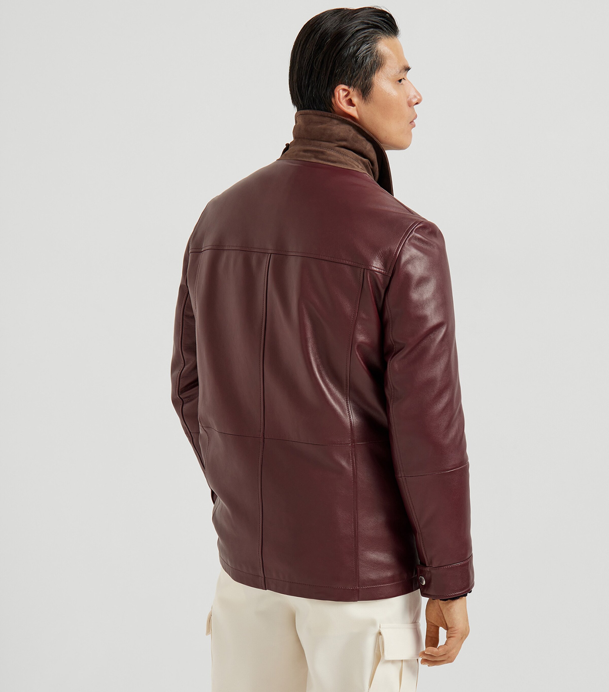 Leather-Suede Padded Jacket CMG69 Image 5