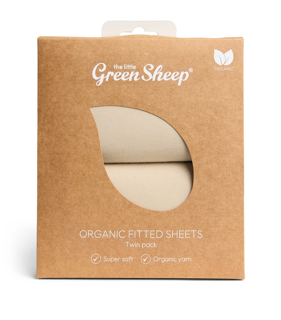 The Little Green Sheep Organic Cotton Moses Basket Fitted Sheets (Set of 2) Linen Image 1