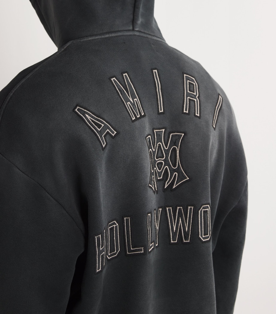 AMIRI Mens Cotton Logo Hoodie Black Image 6