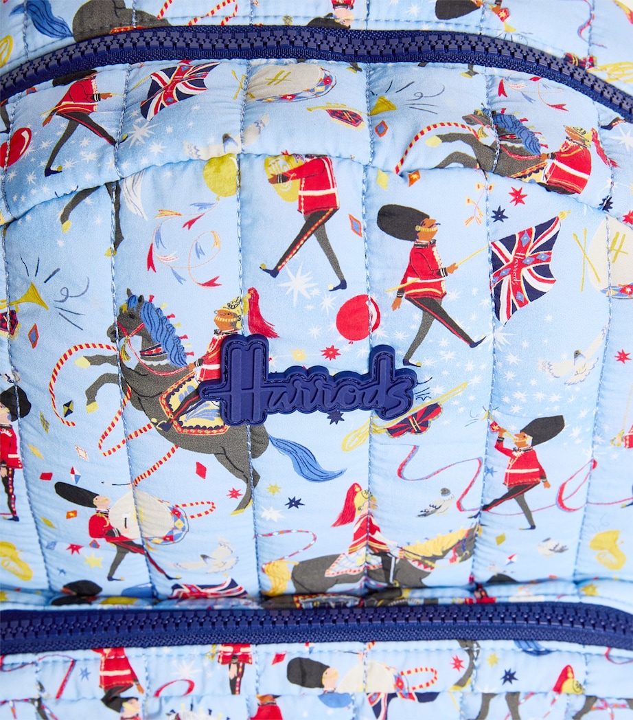 Harrods Quilted Trooping The Colour Backpack Cream Image 4