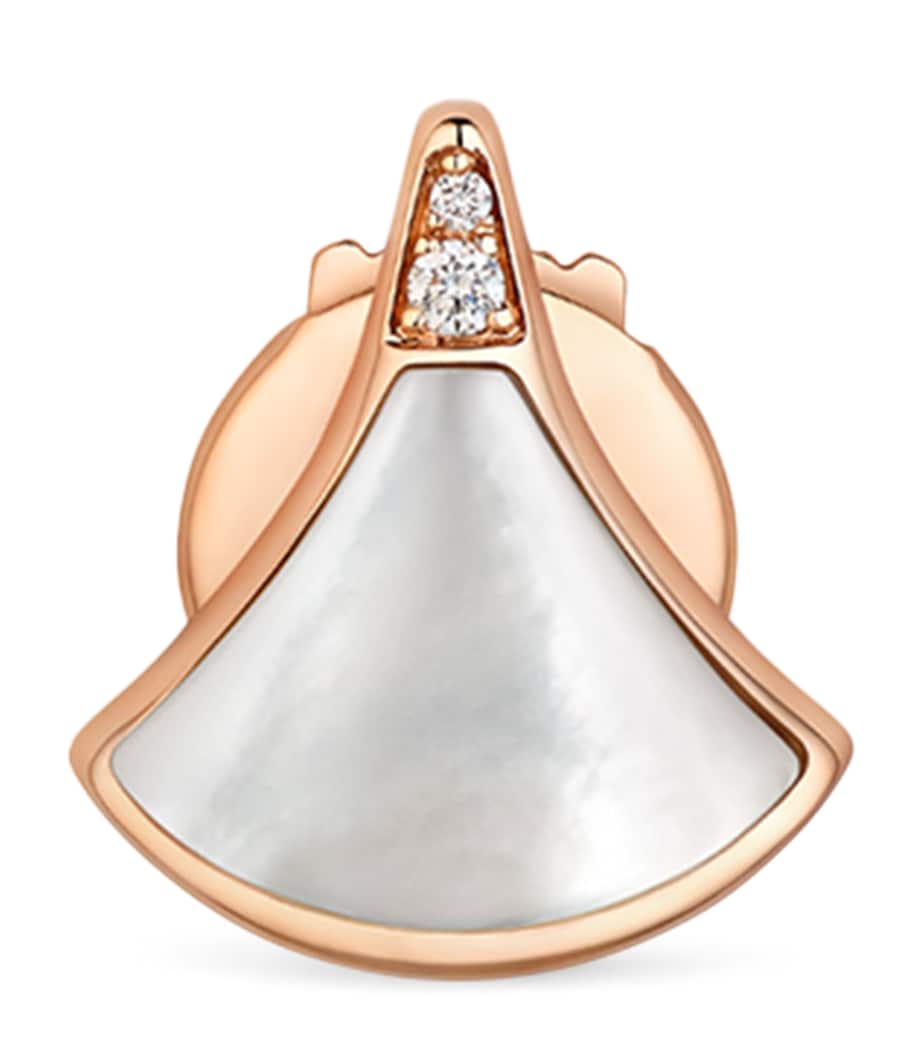 Rose Gold, Diamond and Mother-of-Pearl Divas' Dream Earring PINK GOLD Image 1