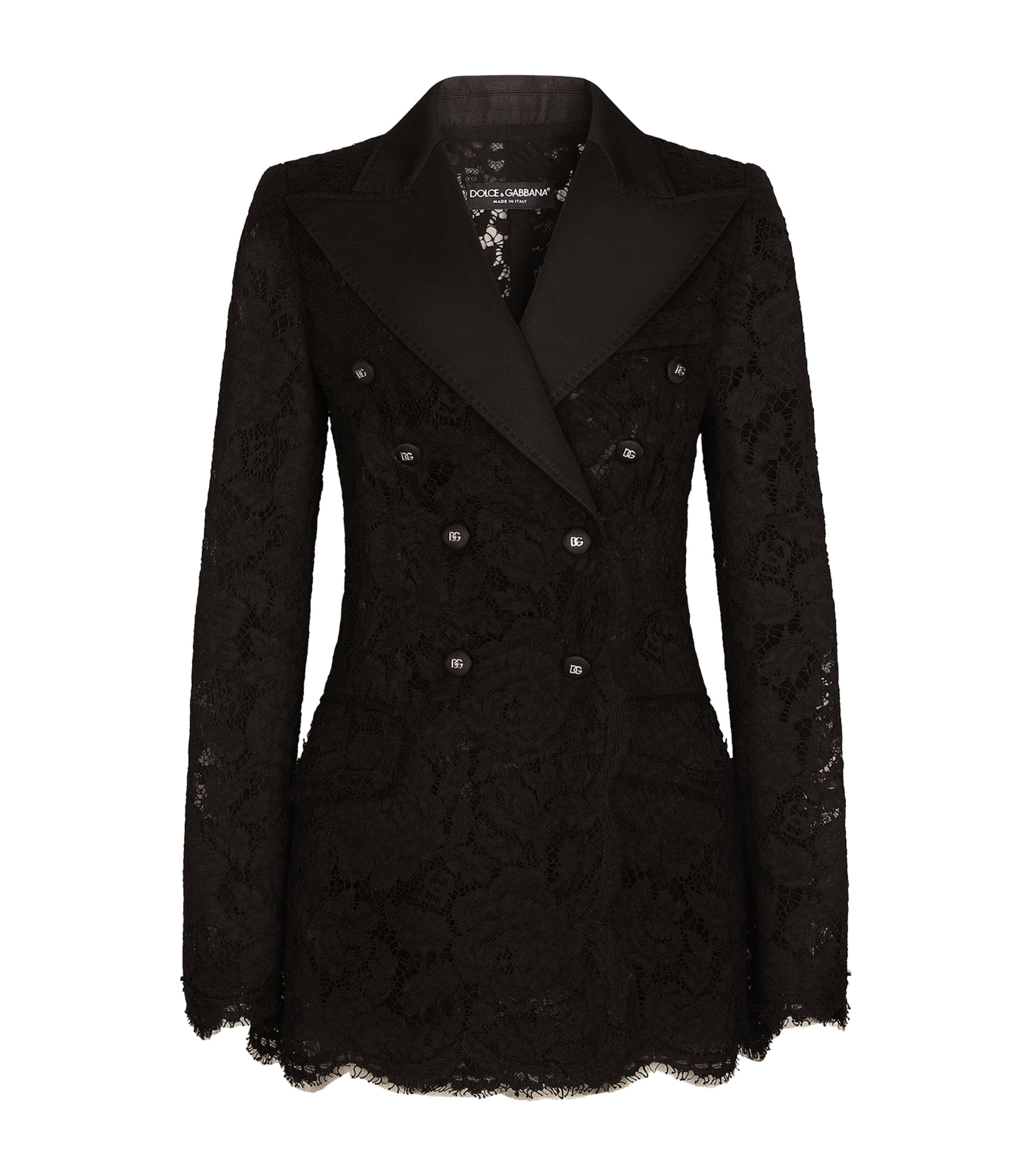 Dolce & Gabbana Lace Double-breasted Blazer Jacket