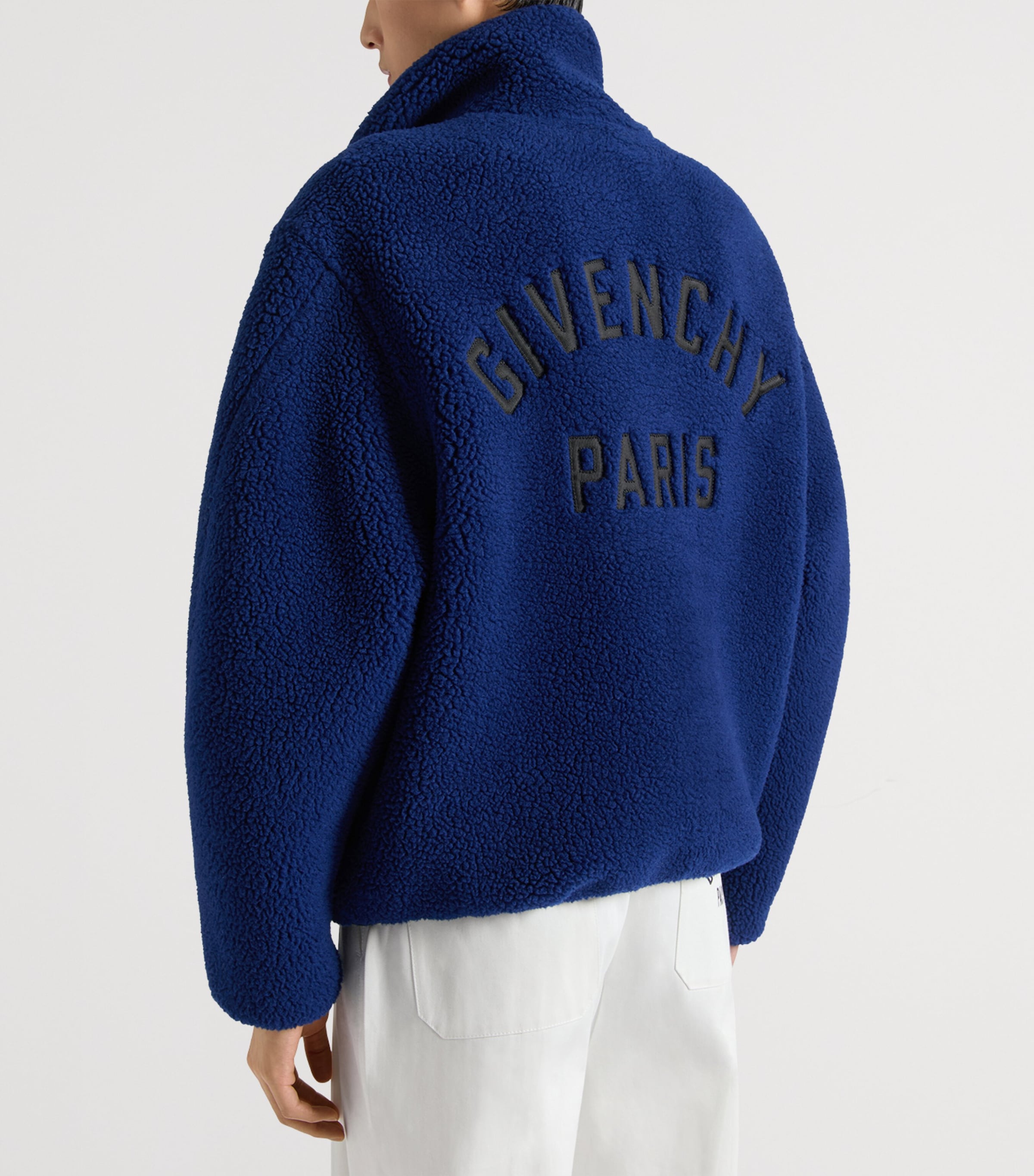 Cotton-Blend Fleece Jacket BRIGHT BLUE Image 4