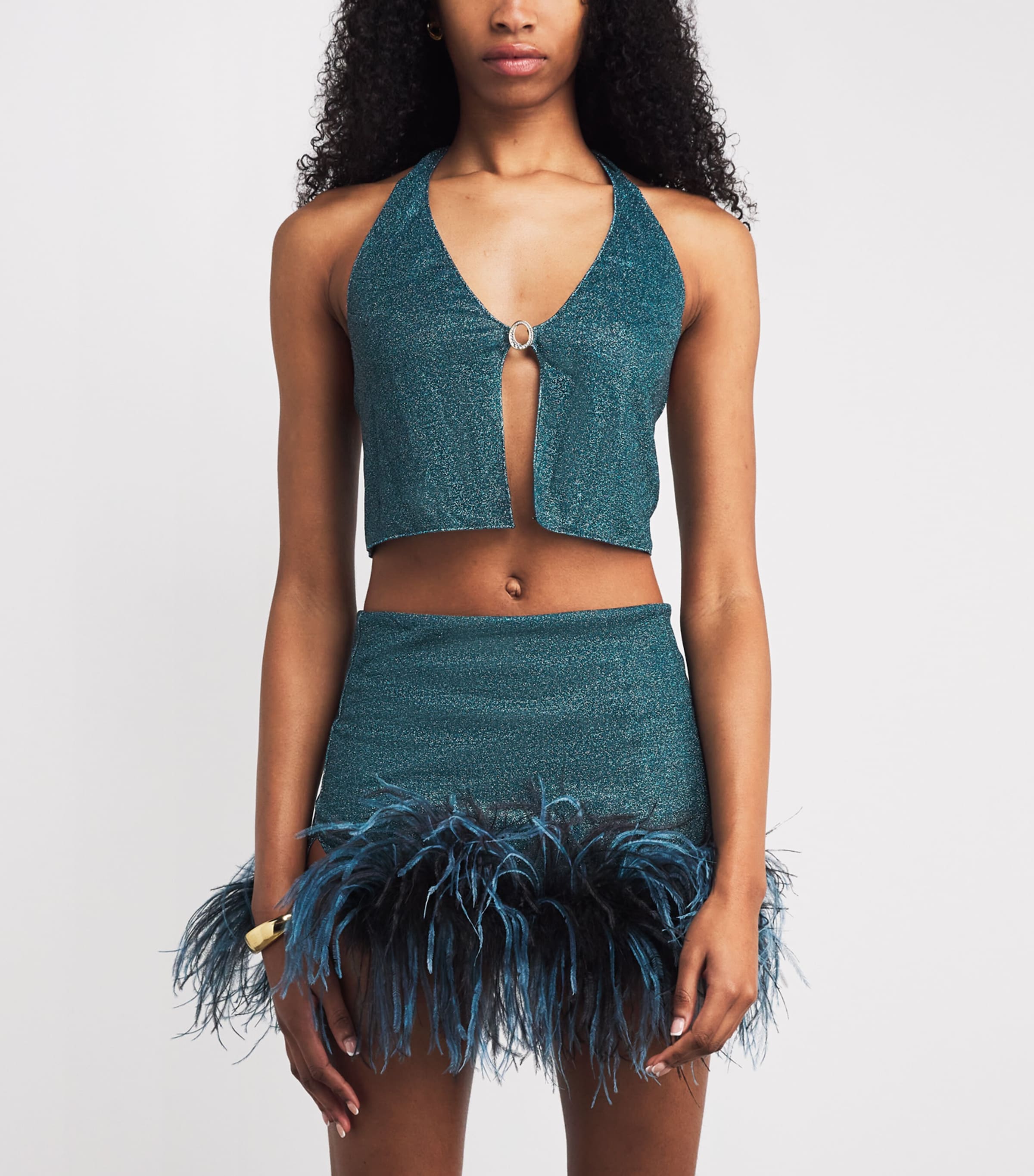 Halterneck Lumière Top PEACOCK Image 3