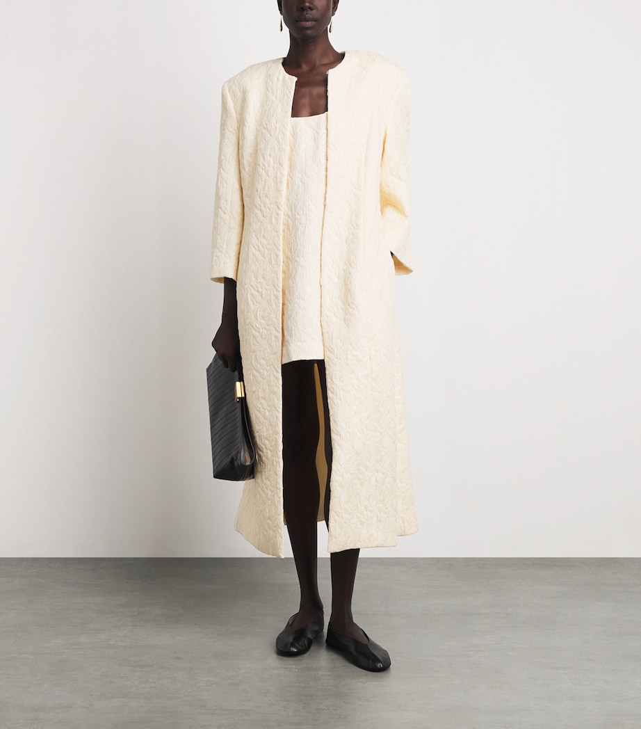 CAMILLA AND MARC Womens Cloqué Gracia Coat Mcrm Cream Image 2
