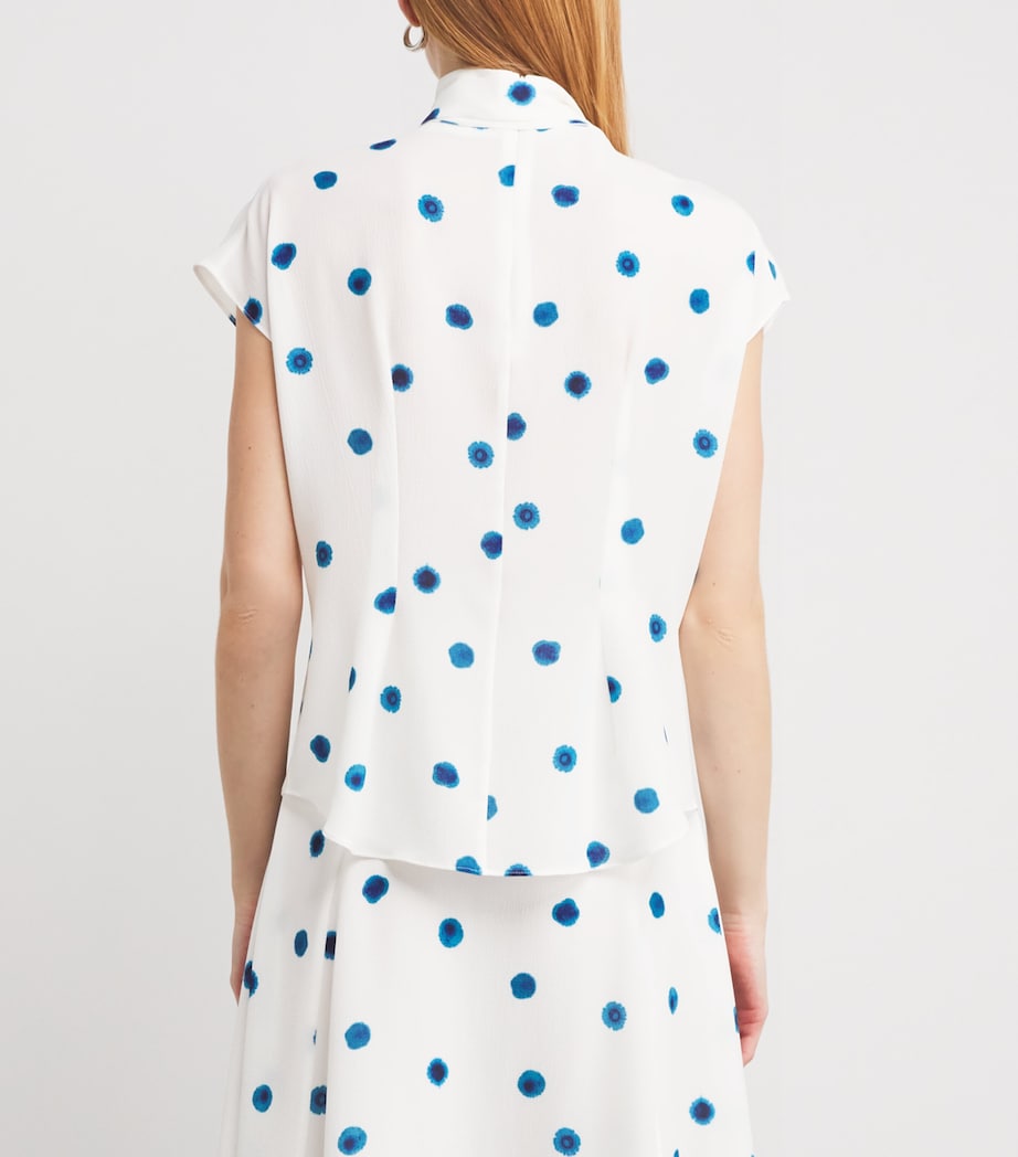 Organic Cotton-Blend Ribbon Neck Blouse DOL Image 4