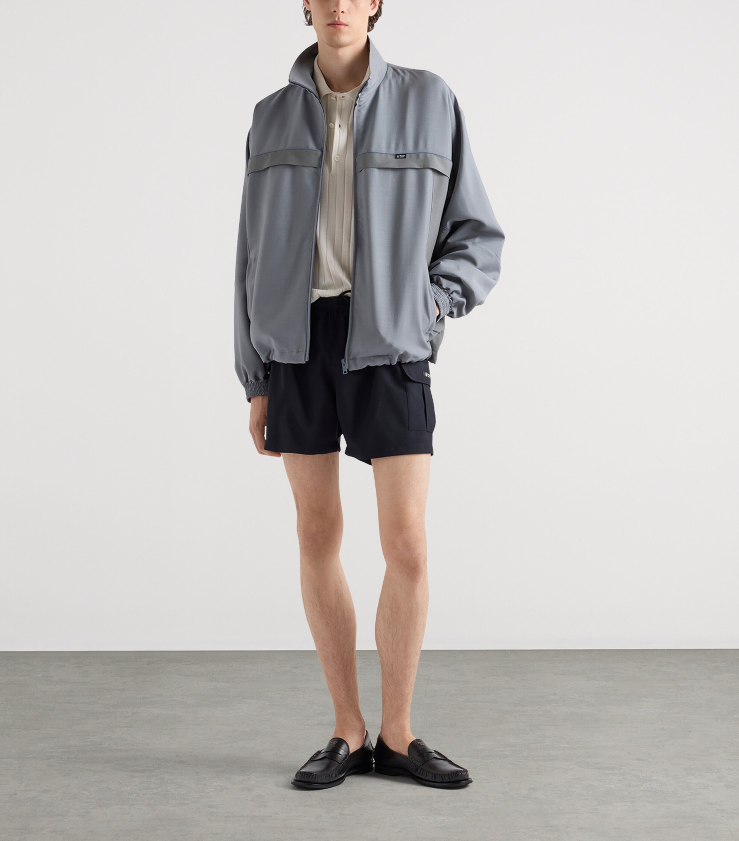 Prada Mens Virgin Wool-Mohair Jacket Grey Image 2