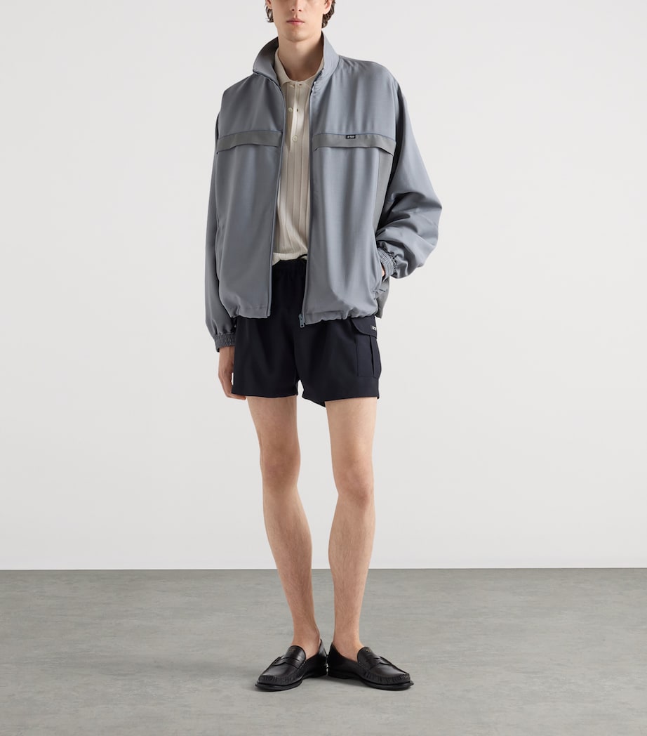 Prada Mens Virgin Wool-Mohair Jacket Grey Image 2