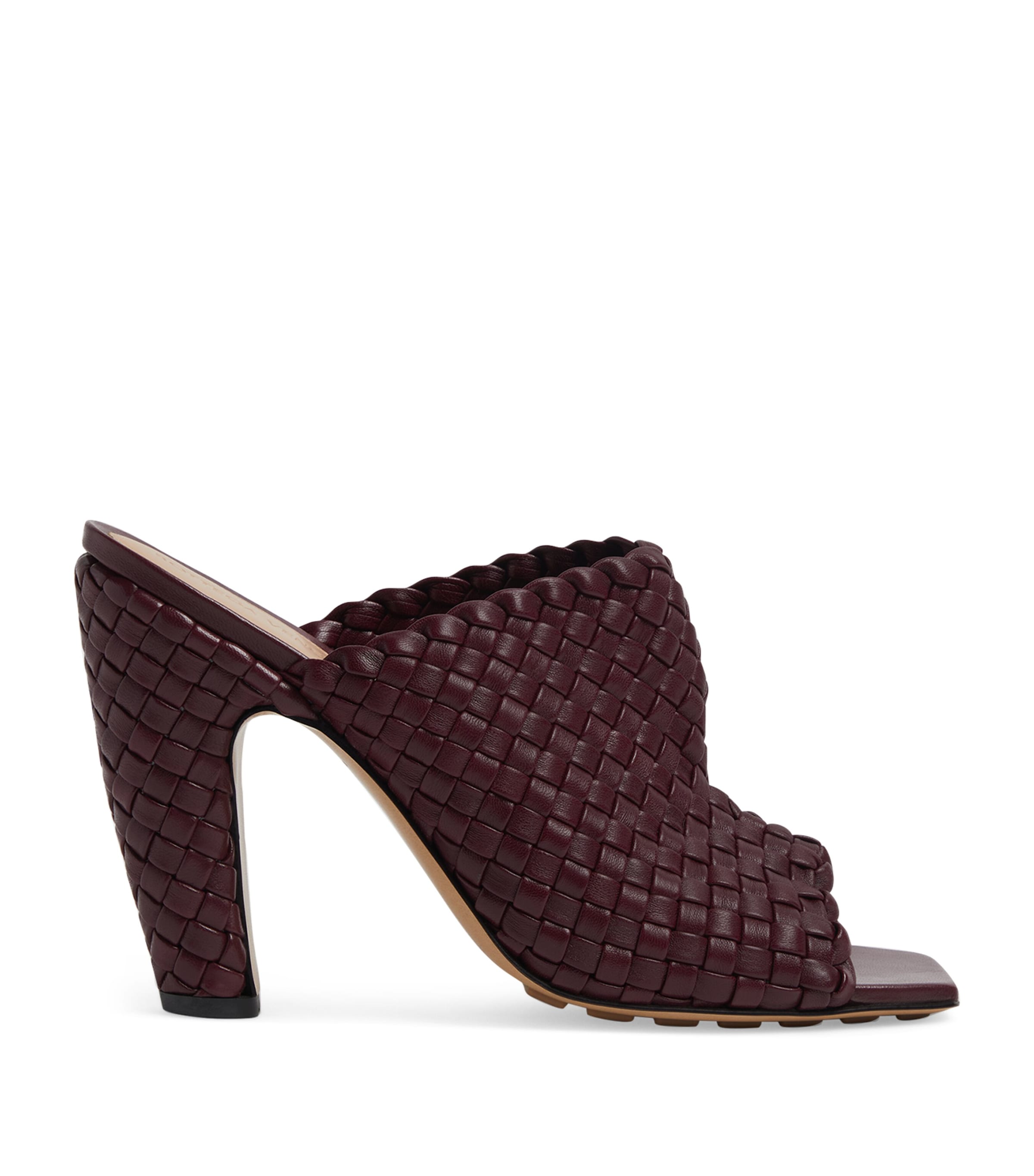 Bottega Veneta Lambskin Canalazzo Mules 100 In Purple