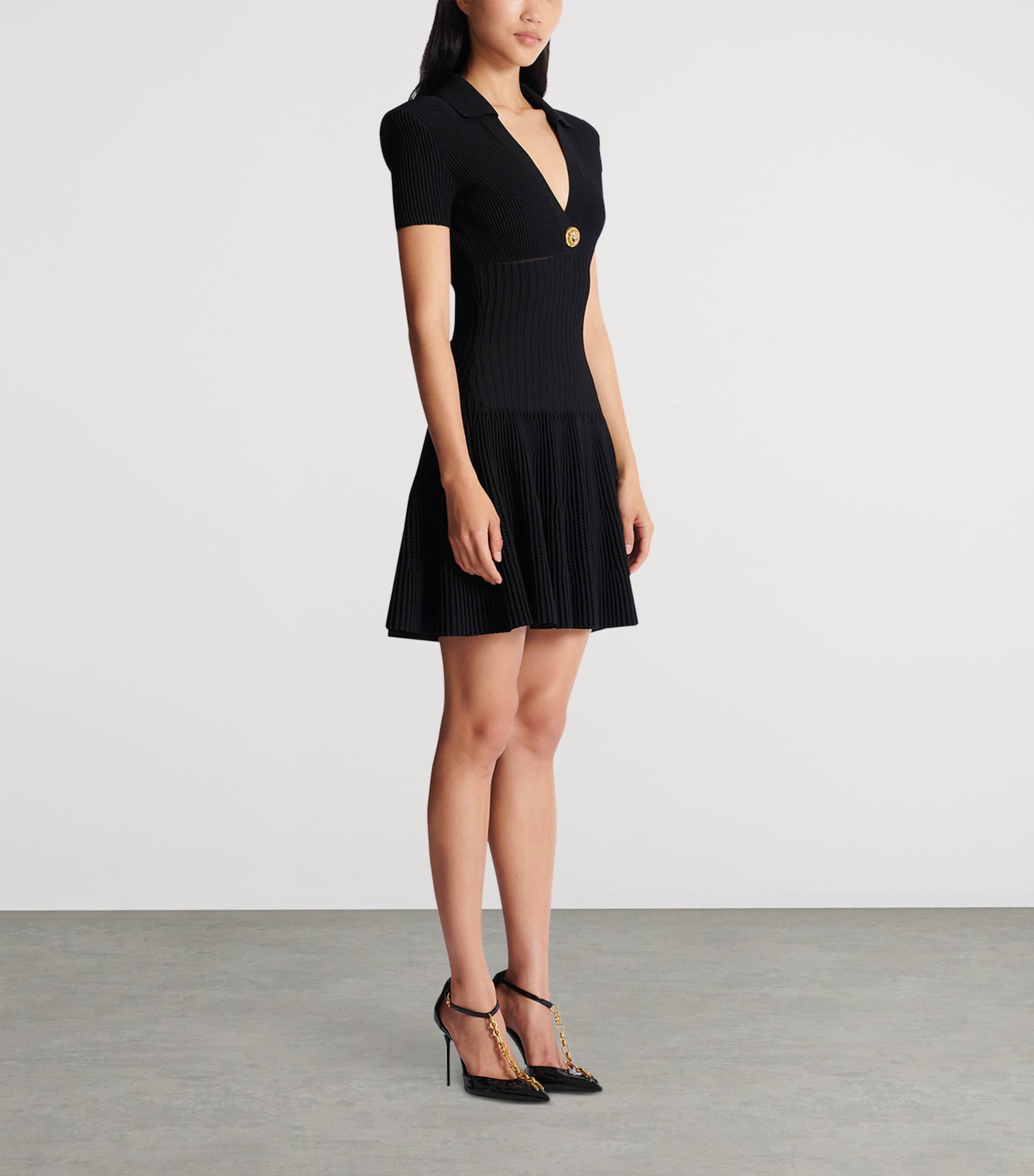 Flared Knit Dress 0PA NOIR Image 2