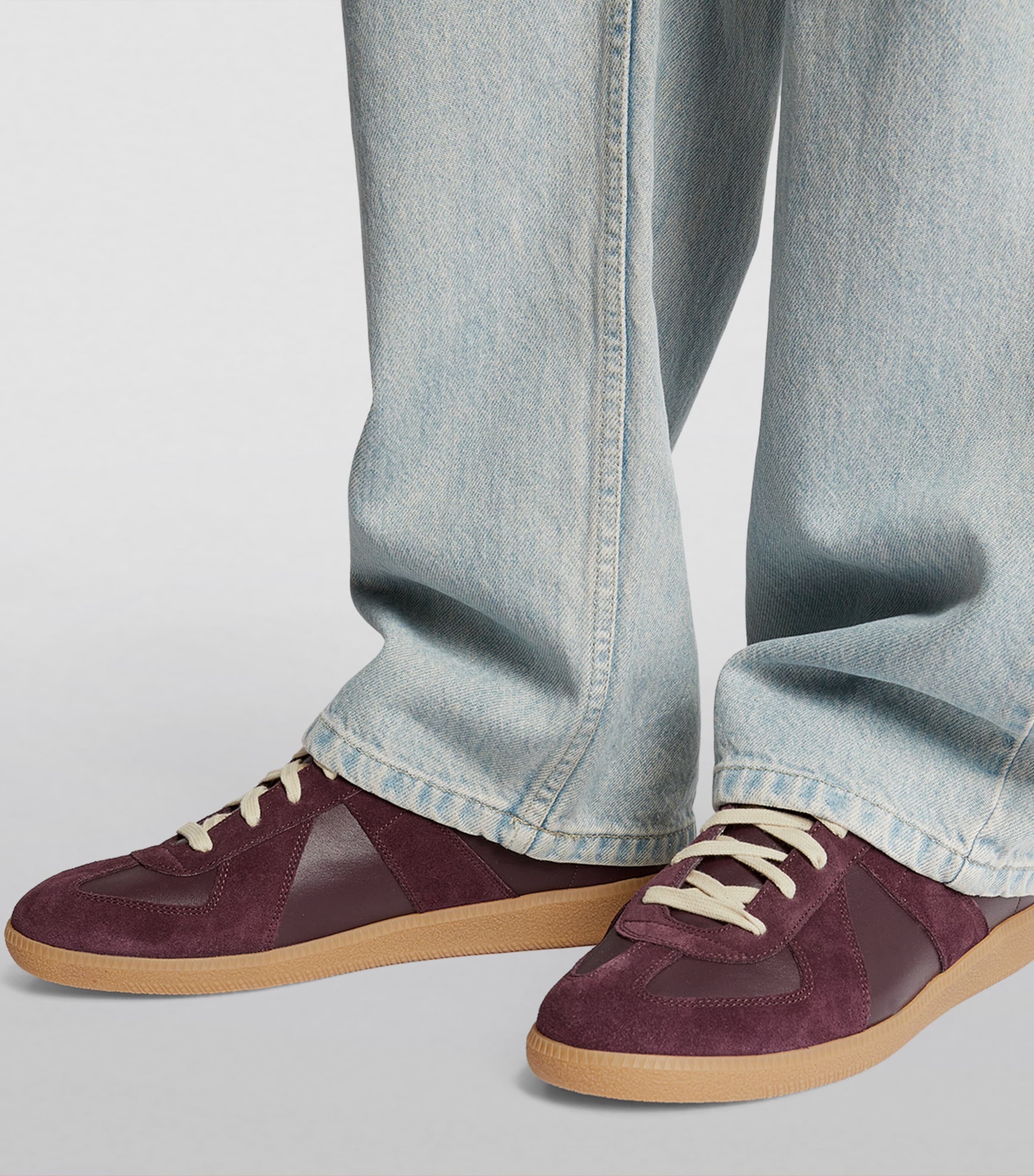 Maison Margiela Leather Replica Sneakers Wine Image 6