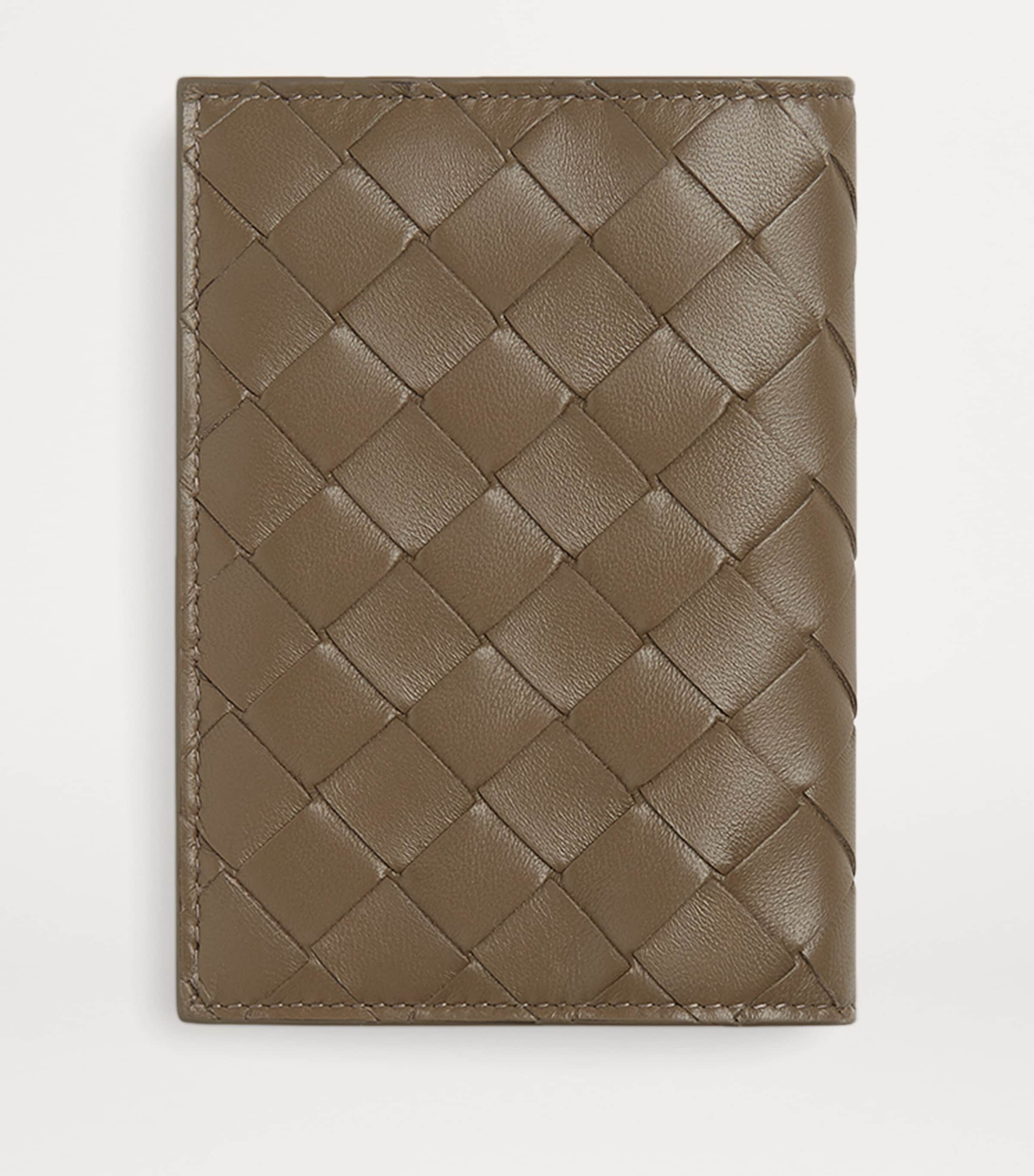 Bottega Veneta Leather Intrecciato Passport Holder Image 2