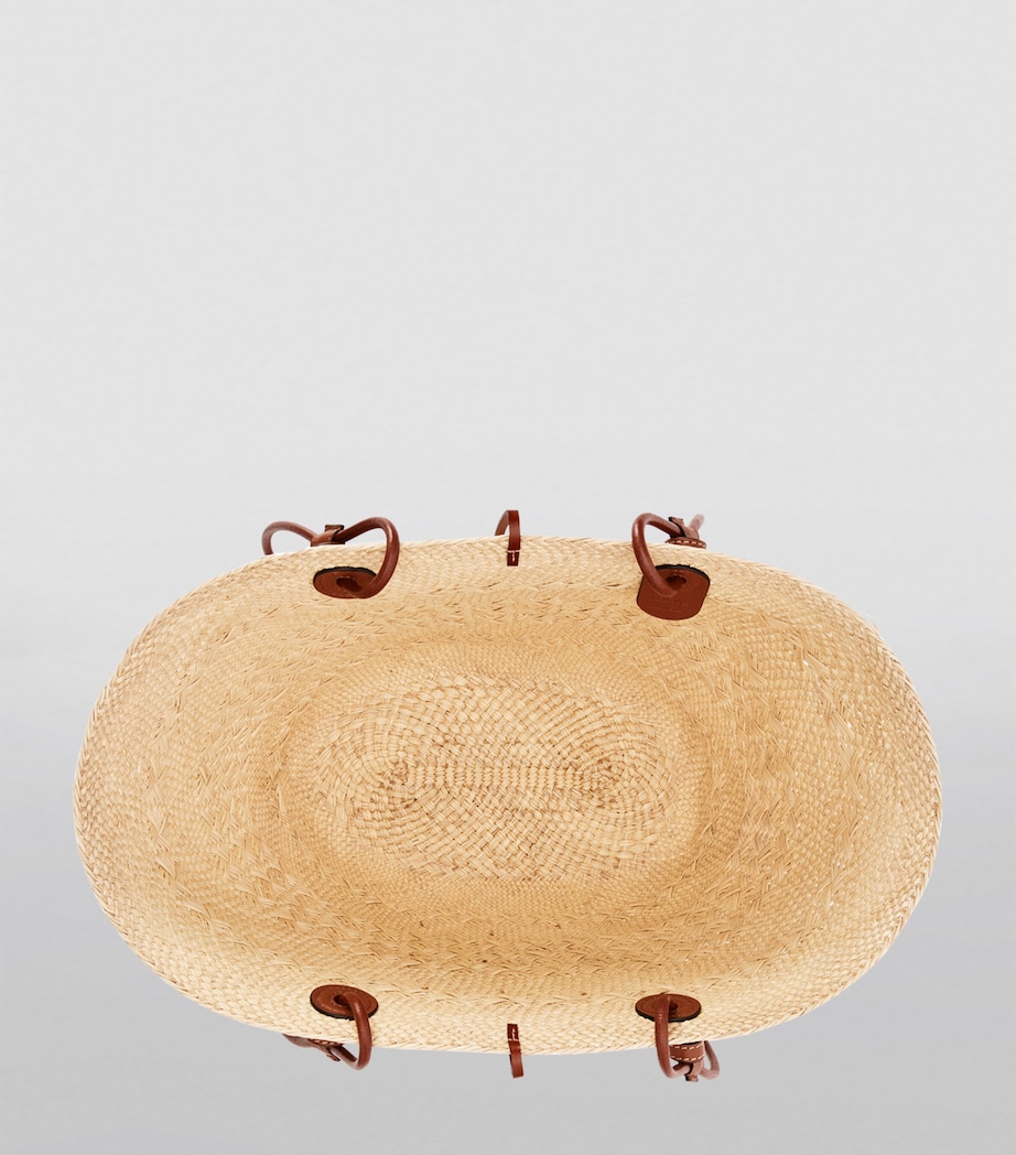 x Paula’s Ibiza Anagram Basket Bag NATURAL/TAN Image 4