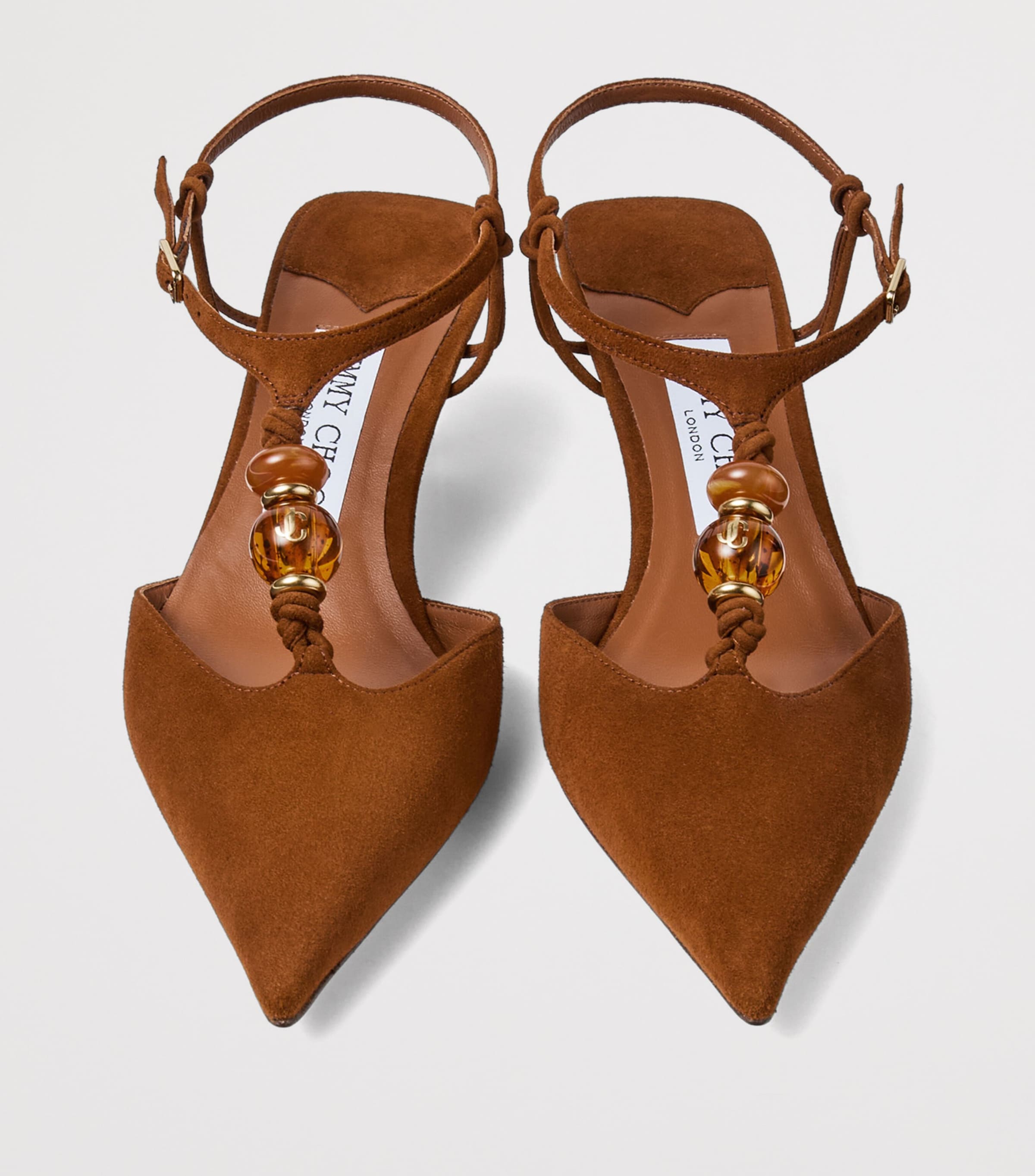 Jimmy Choo Lauri 50 Suede Slingback Pumps Tan Mix Image 5