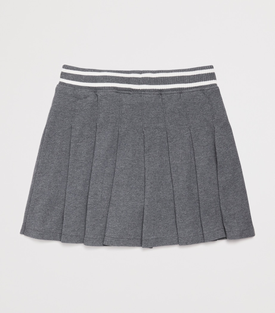 Cotton Pleated Skirt (7-14 Years) GREY HTR Image 2