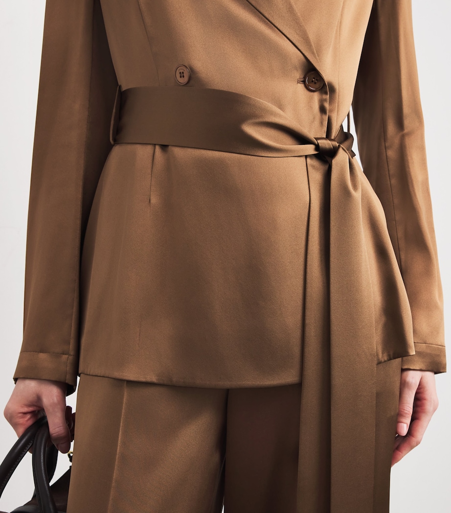 Silk Satin Archer Jacket CINNAMON Image 6