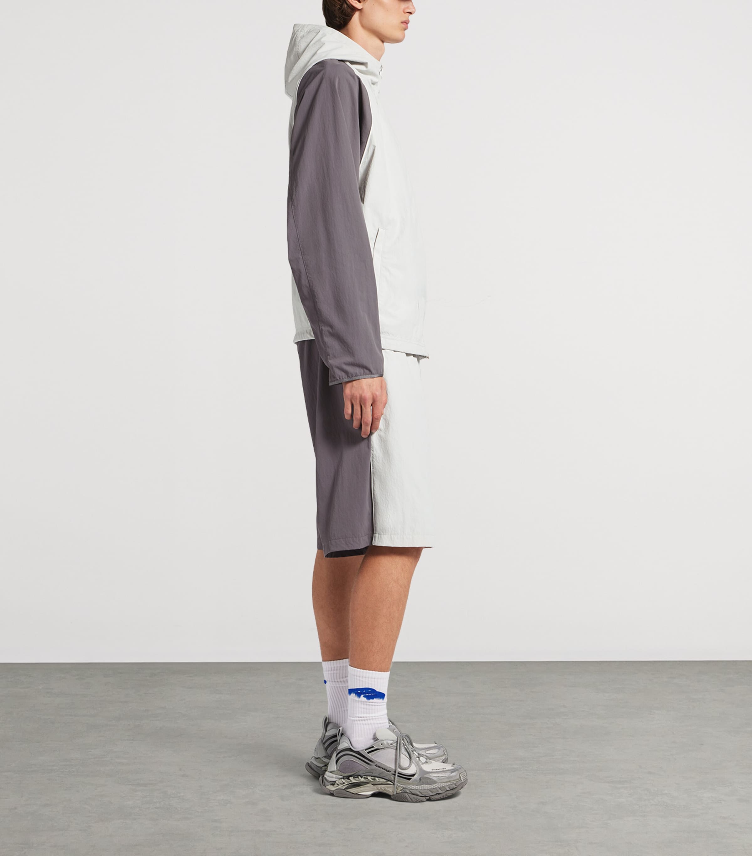 Balenciaga Mens Loop Sports Icon Track Shorts Image 4