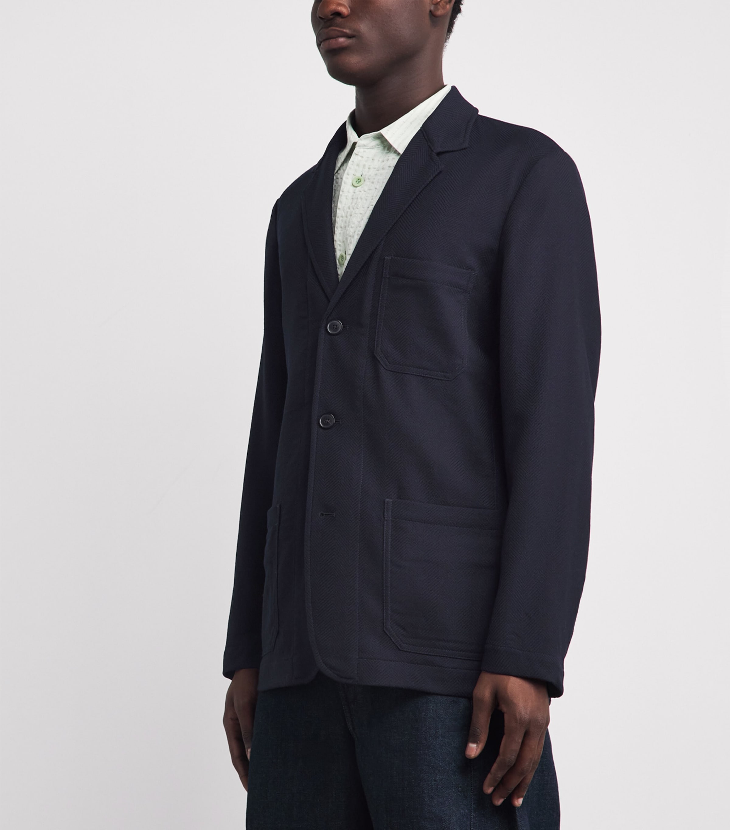 Paul Smith Mens Wool-Blend Unstructured Blazer Image 4