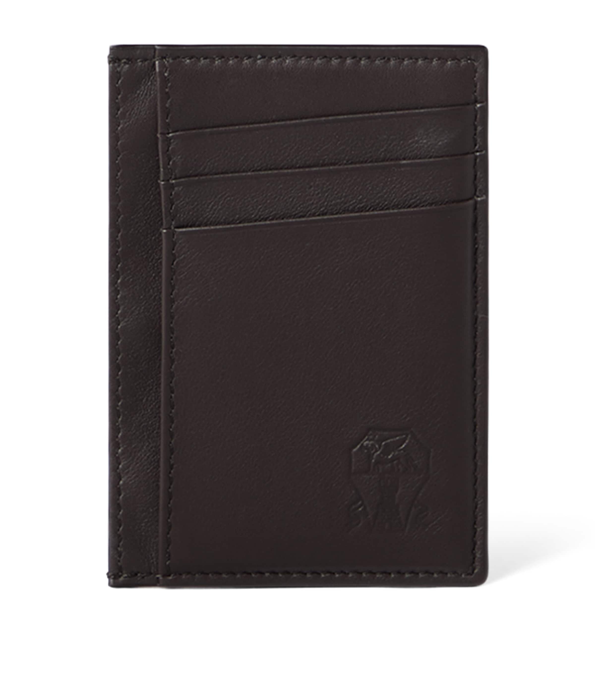 Brunello Cucinelli Leather Card Holder In Brown