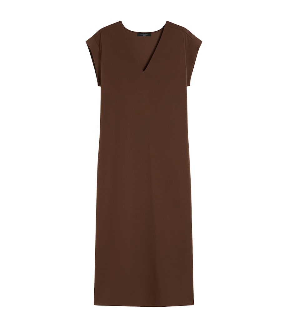 Weekend Max Mara Womens Jersey Midi Dress Chocolate Image 1
