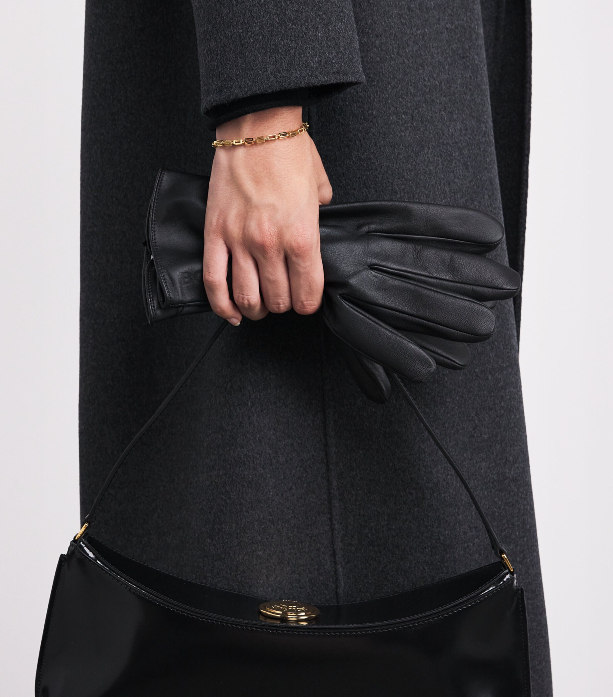 Large Yellow Gold Block-Chain Bracelet 18K YG Image 2