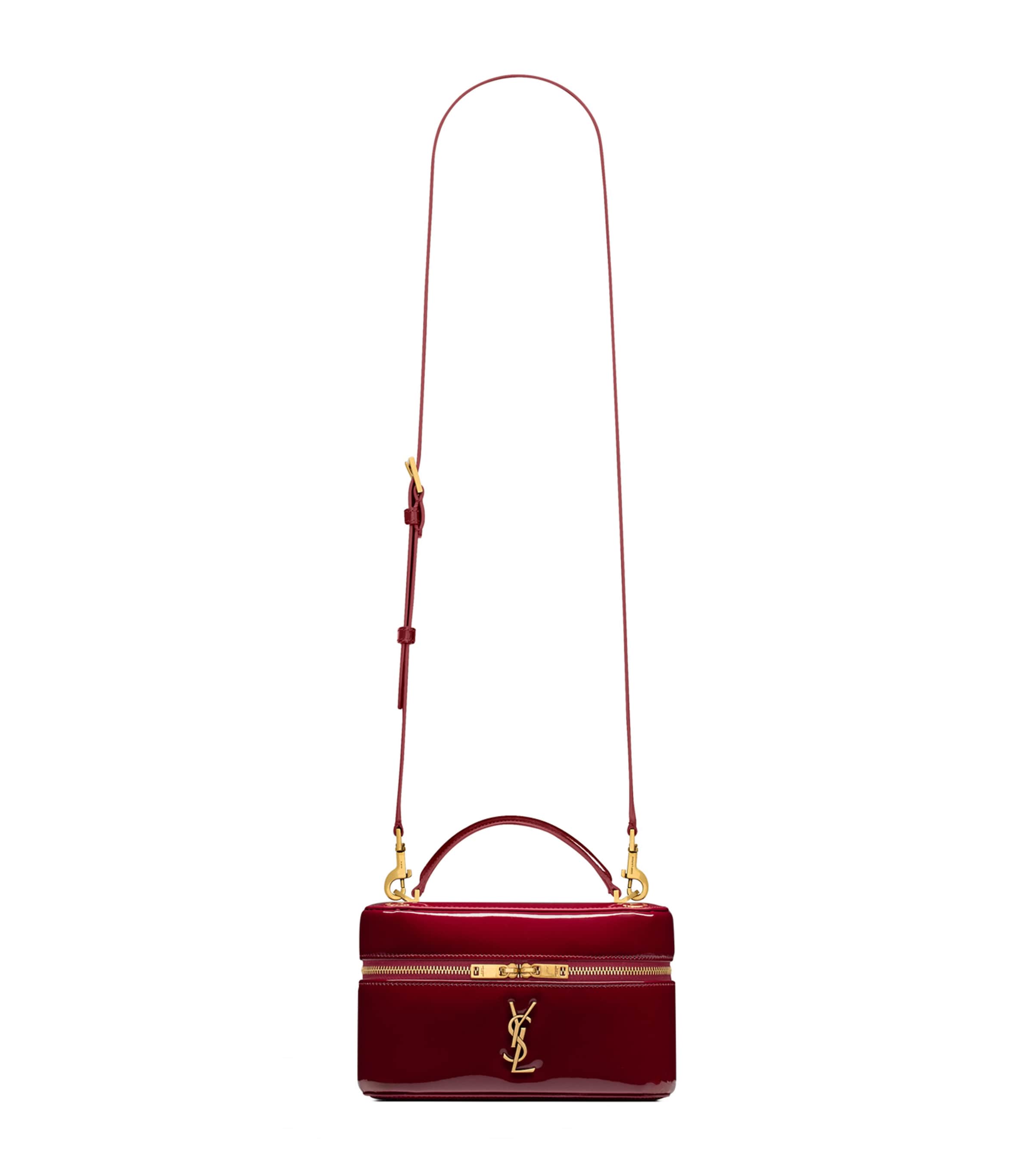 Saint Laurent Pink Patent Leather Gaby Vanity Bag | Harrods US