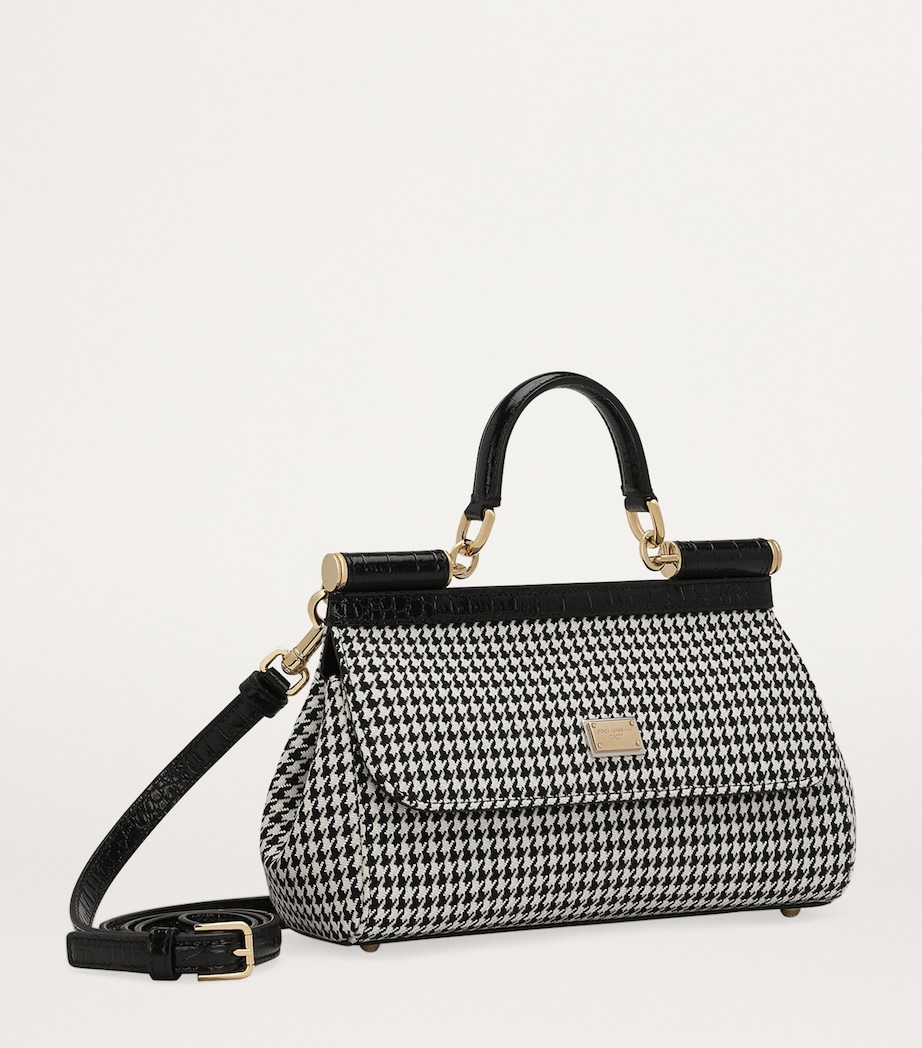 Medium Houndstooth Sicily Top-Handle Bag HW5FG-PIED POULE Image 5