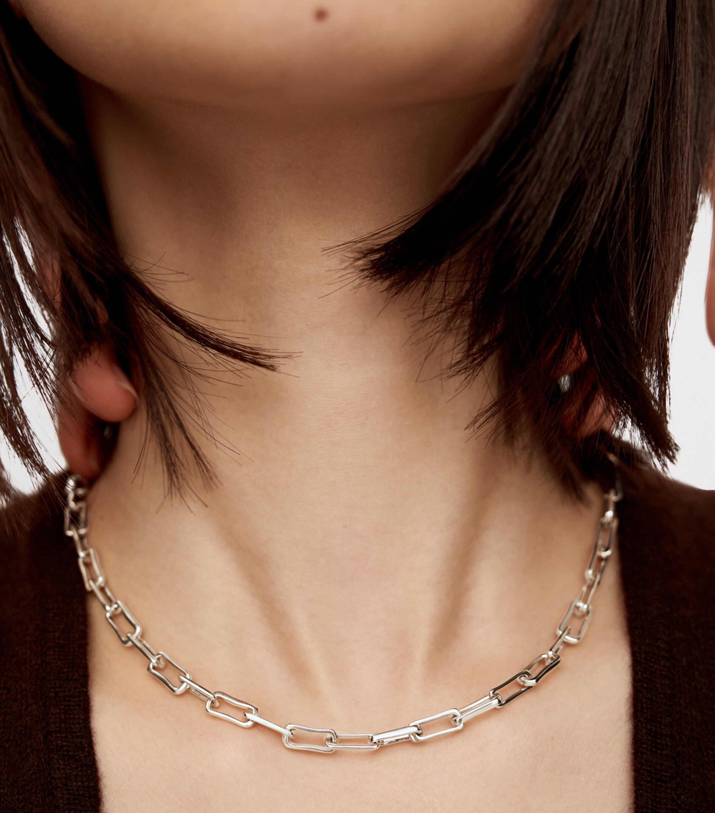 Monica Vinader Sterling Silver Alta Mini Chain Necklace Sterling Silver Image 2