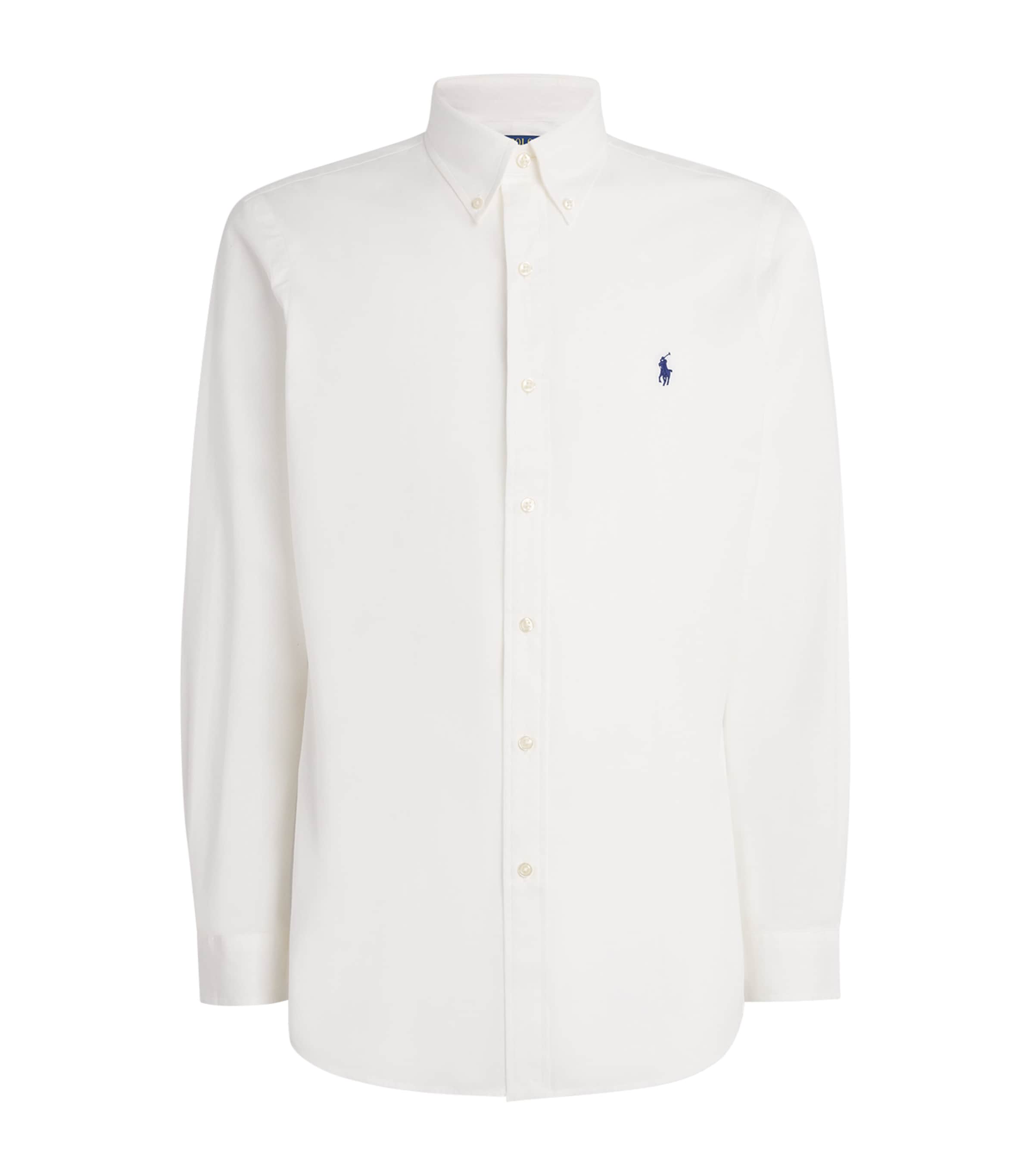 Polo Ralph Lauren Mens Poplin Custom Fit Shirt White Image 1