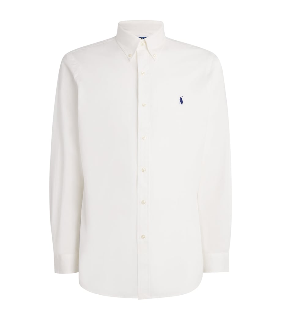 Polo Ralph Lauren Mens Poplin Custom Fit Shirt White Image 1