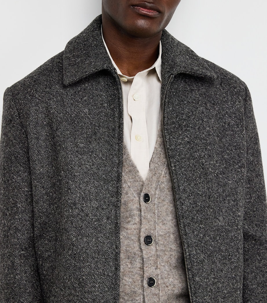 Virgin Wool-Blend Speckled Blouson Jacket UNICO Image 6