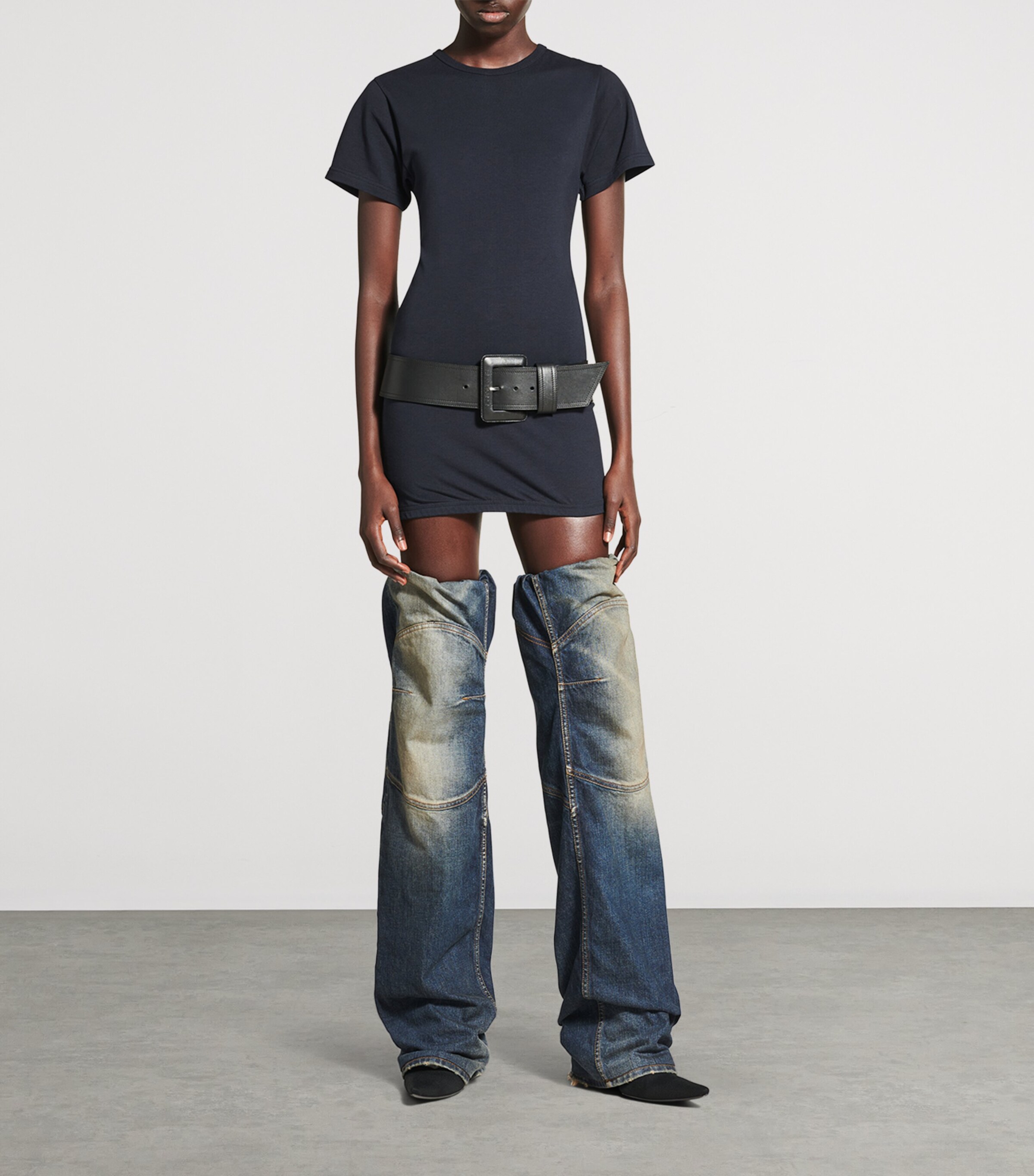 ［大人気！］BALENCIAGA poplinshirt minidress 814136TRM174530 Women's Shirt Mini Dress in Faded Blue | Balenciaga US