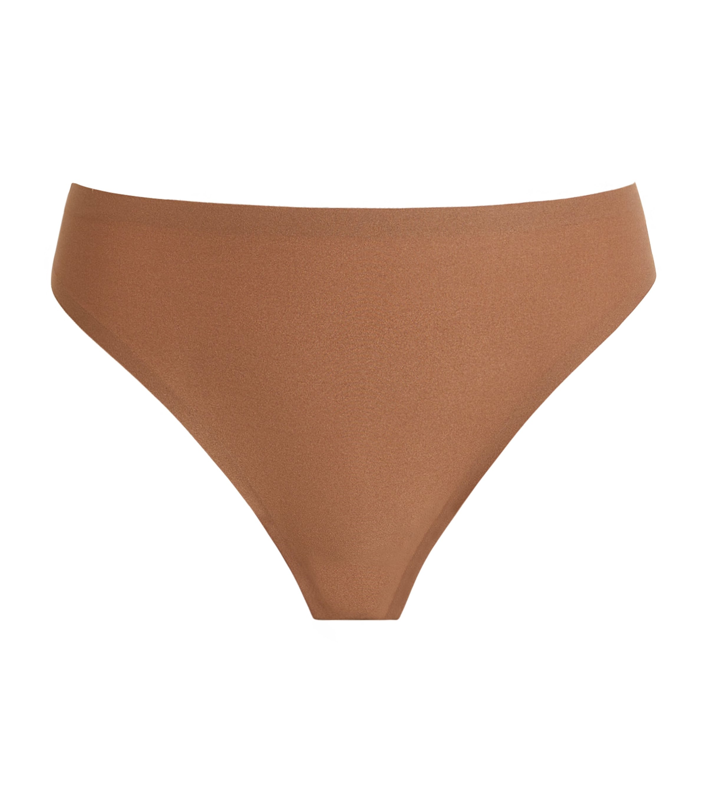 Shop Chantelle Softstretch Thong In Brown