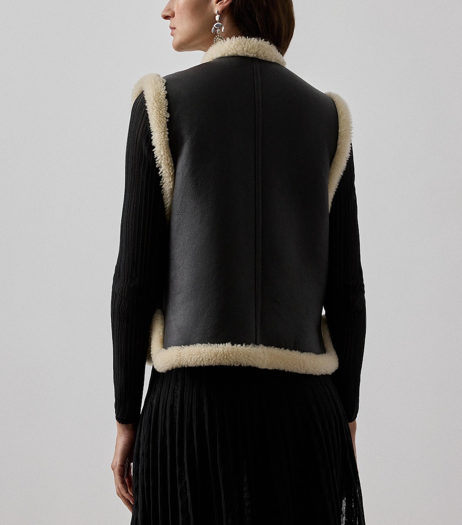 Shearling Tamlin Gilet DARK BROWN Image 3