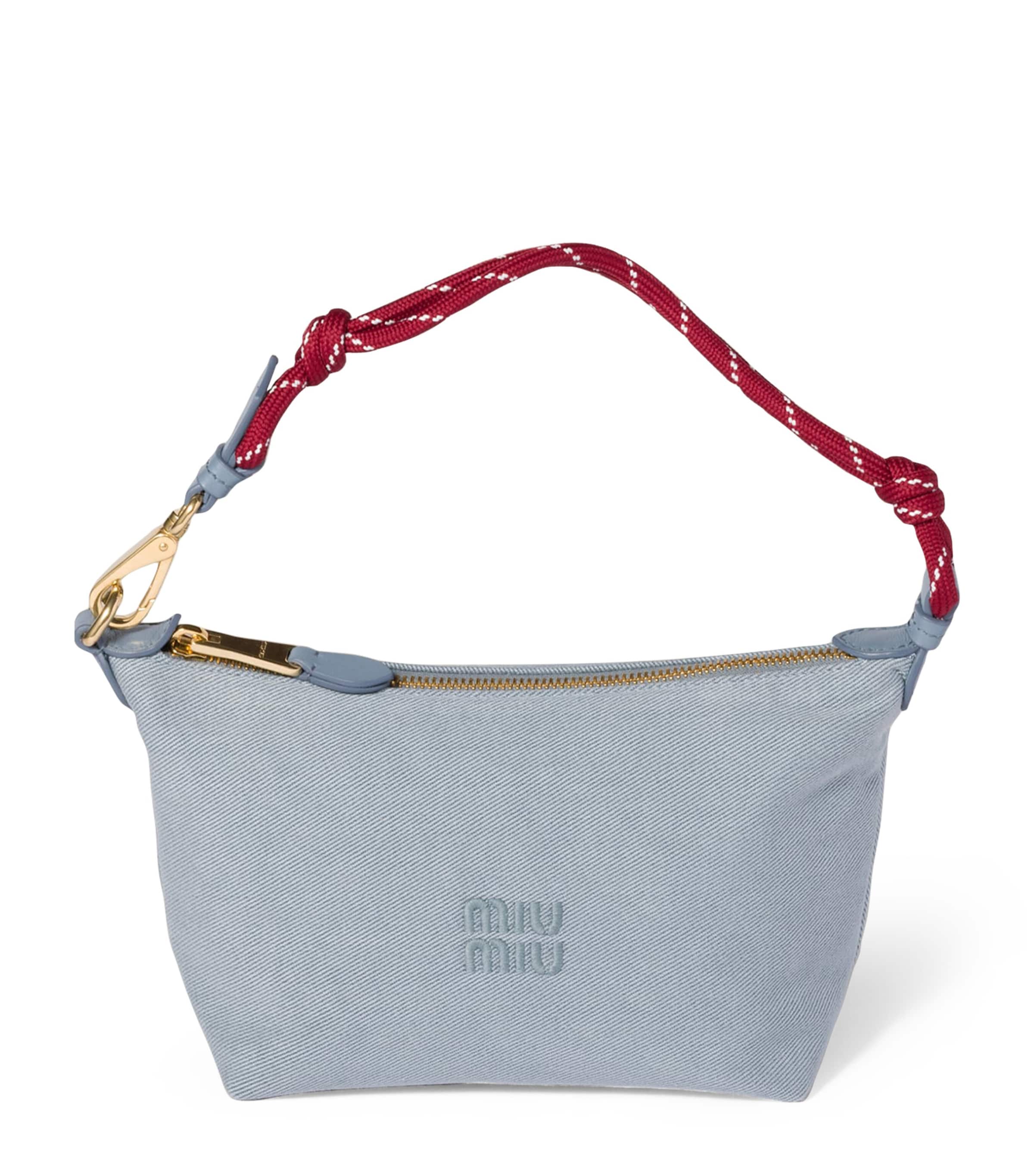 Miu Miu Cotton Gabardine Logo Pouch