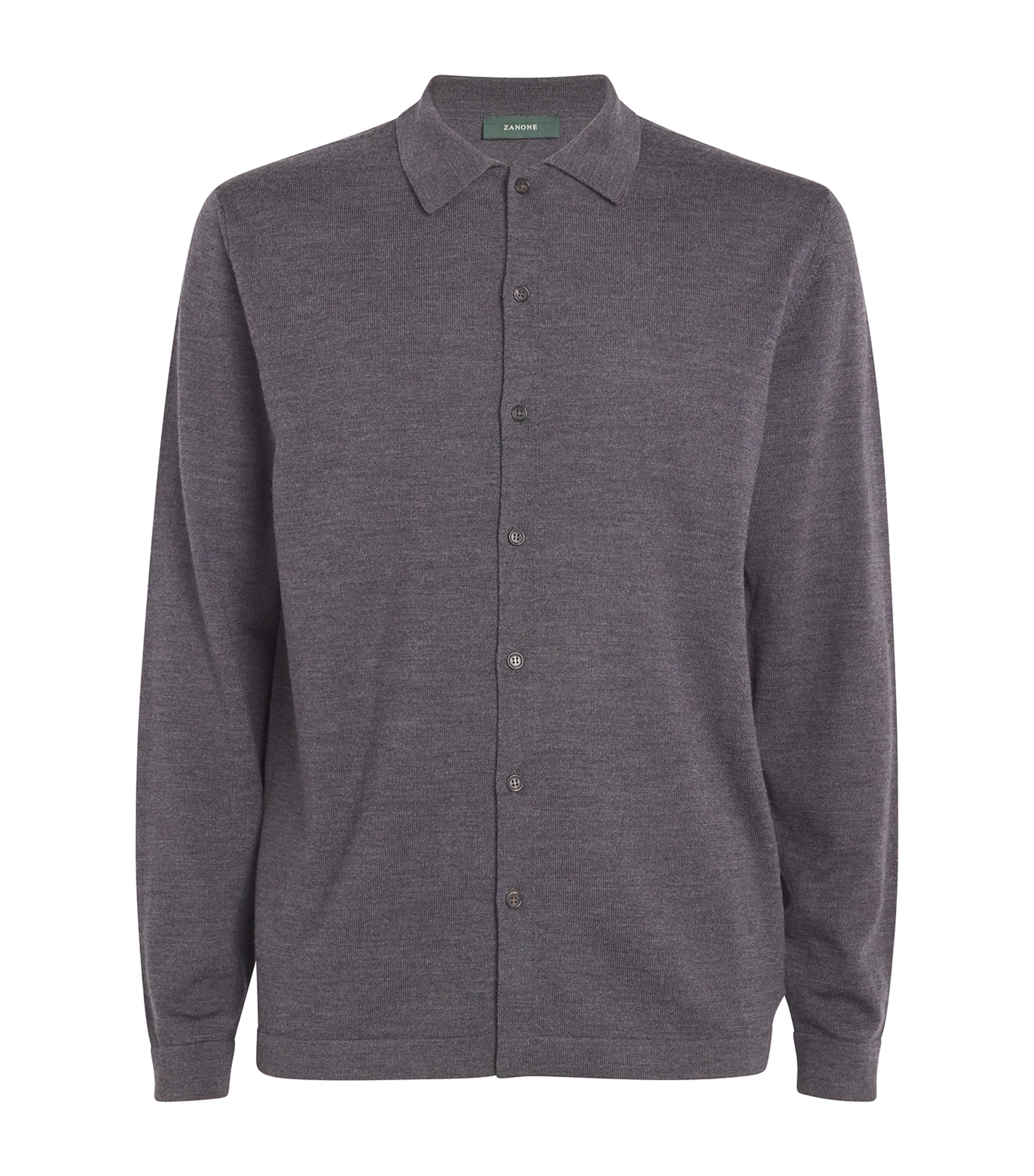 Slowear Knitted Long-sleeve Shirt In Gray